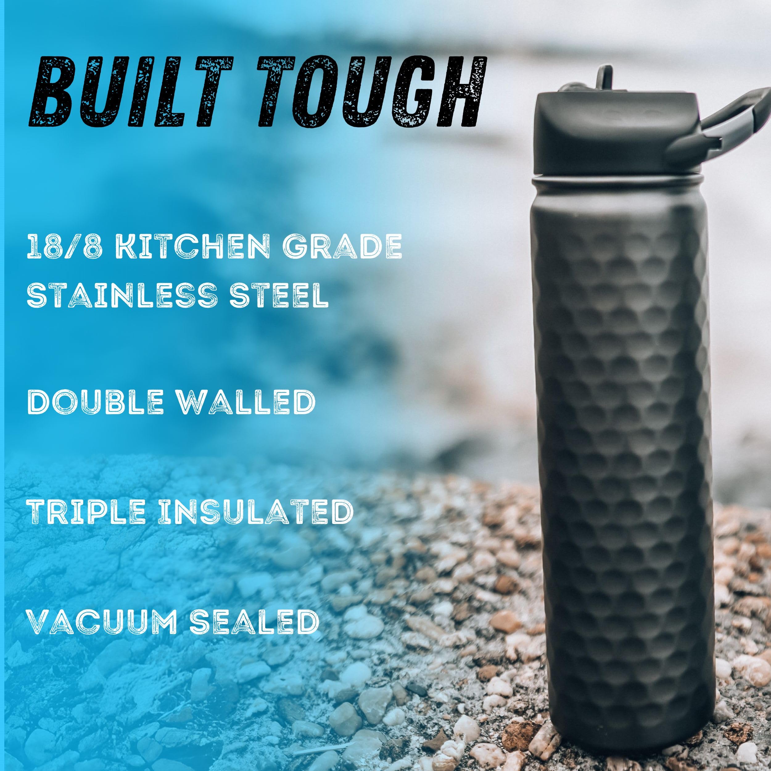 Seriously Ice Cold Sic 27Oz Insulated Water Bottle Thermos, Premium Triple Layer Vacuum Stainless