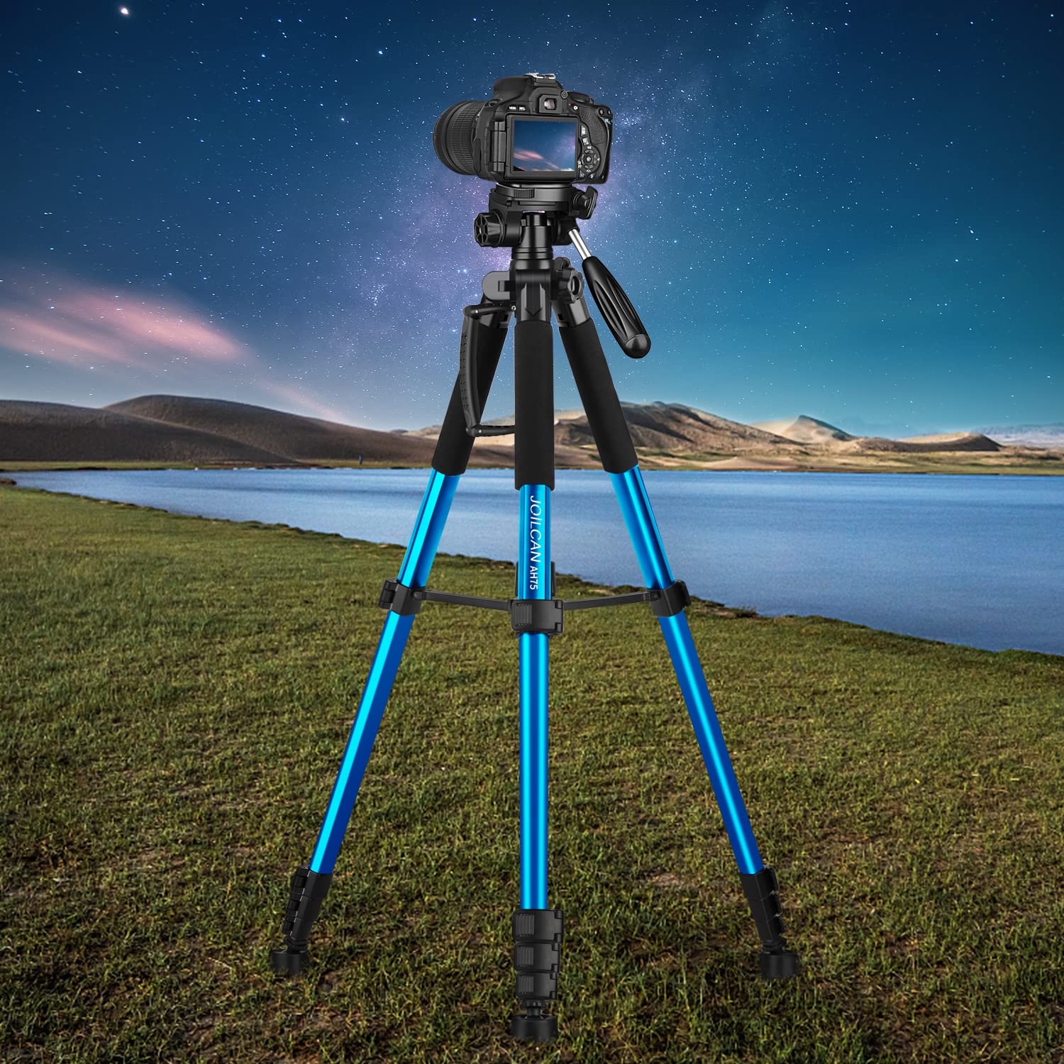 Joilcan Tripod Camera Tripods, 74" Tripod For Camera Cell Phone Video Recording, Heavy Duty Tall Camera Tripod Stand, Professional Travel Dslr Tripods Compatible With Canon Iphone, Max Load 15 Lb