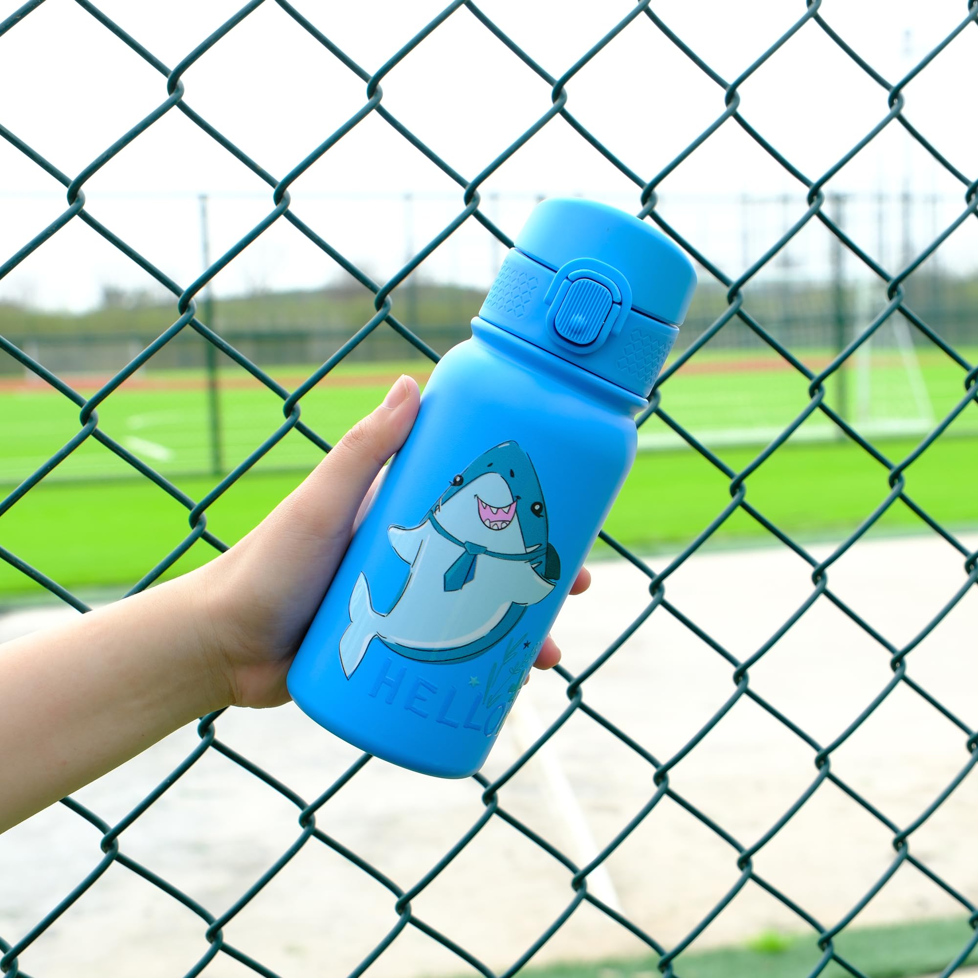 Oldley 12Oz Kids Water Bottle, Stainless Steel Insulated Water Bottle For Kids, With Straws Leak-Pr