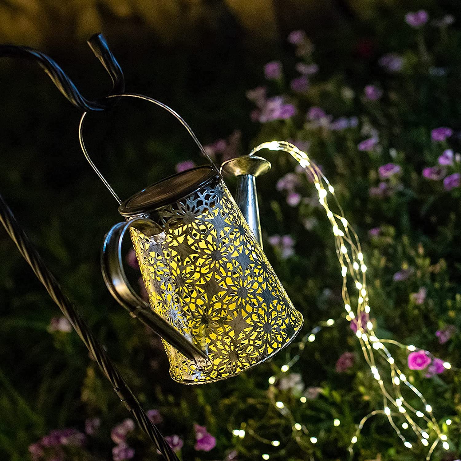 Vookry Solar Watering Can Lights, 2 Pack Large Hanging Solar Lights Outdoor Waterproof Garden Decor Outside For Patio Yard Porch Lawn Landscape Gardening  For Mom Women Grandma Birthday