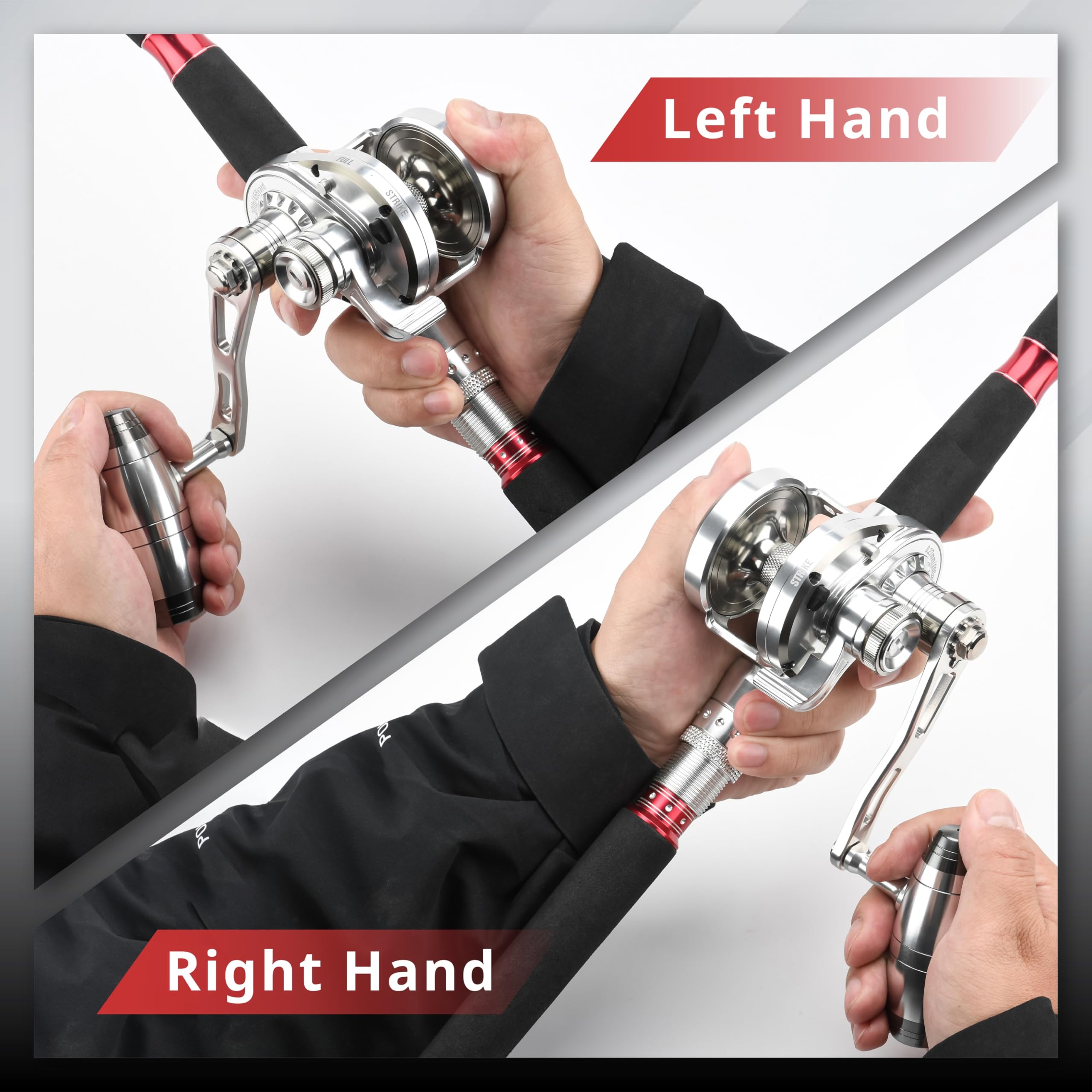 Gomexus Slow Pitch Jigging Reel Ls20 Cnc All Aircraft Grade Aluminum Body Lever Drag Conventional Reel