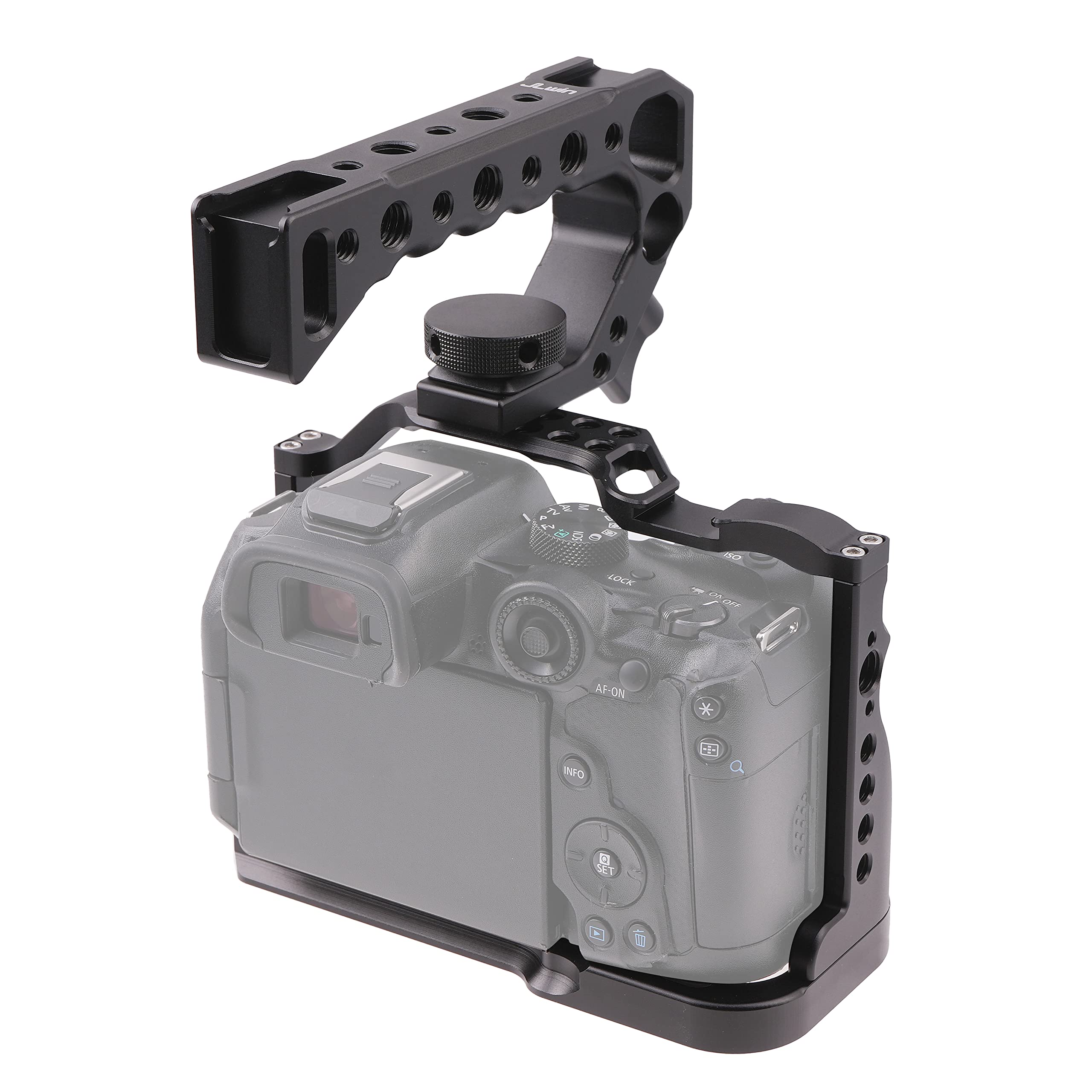 Fotga Alloy Aluminum Camera Cage Bracket Stabilizer + Top Handle For Canon Eos R7 Dslr Camera Video Film Making Compatible With Arca Swiss Tripod Ball Head Clamp