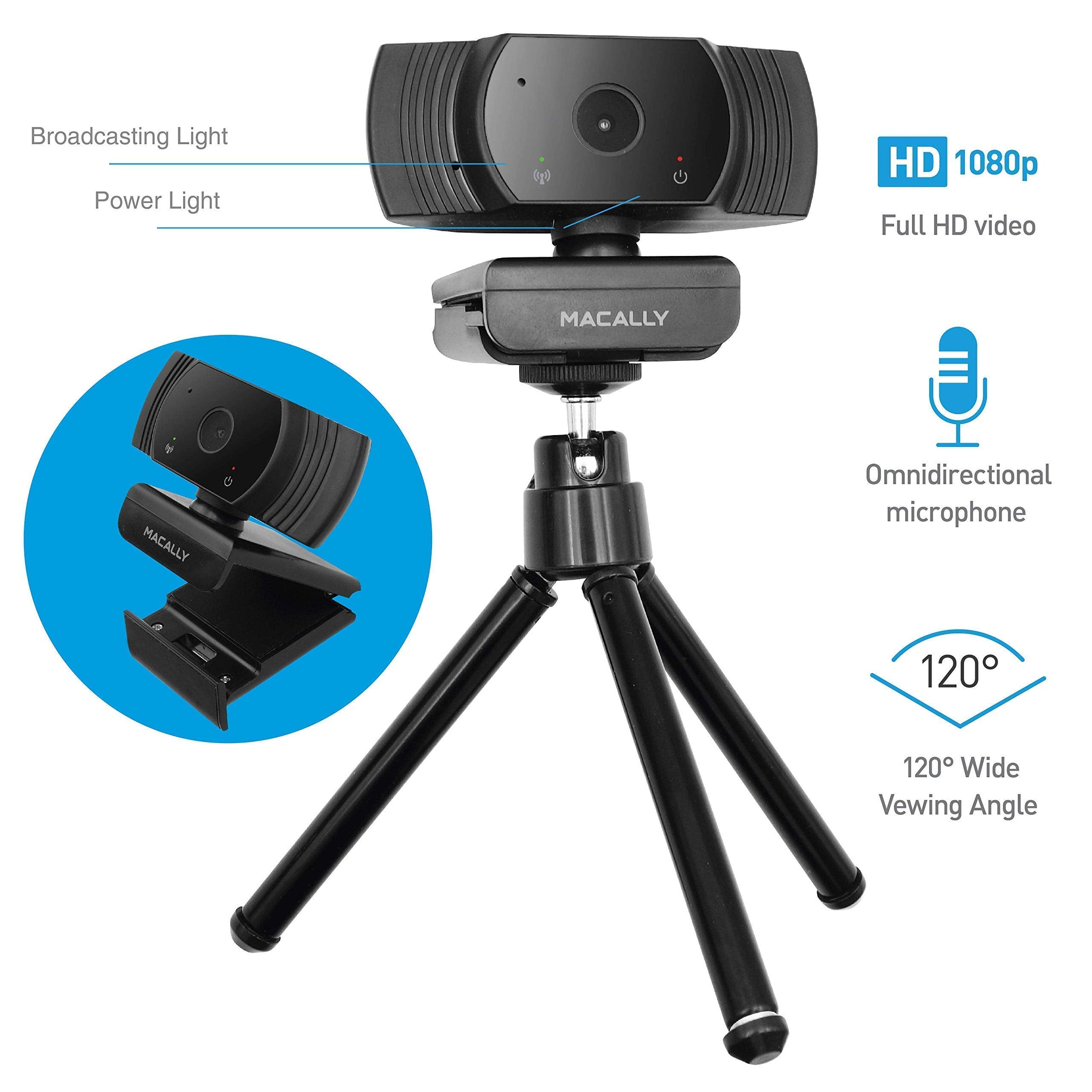 Macally Aluminum Laptop Stand And A 1080P Webcam With Microphone And Tripod, Amazing Macbook Accessories