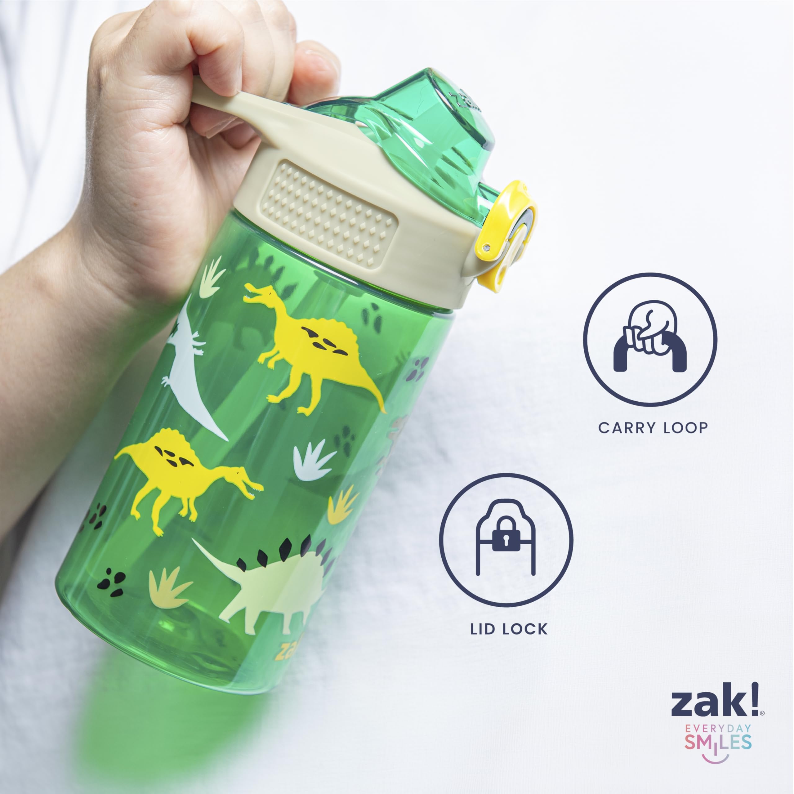 Zak Designs Marvel Spider-Man Sage Kids Water Bottle For School Or Travel, 16Oz Durable Plastic