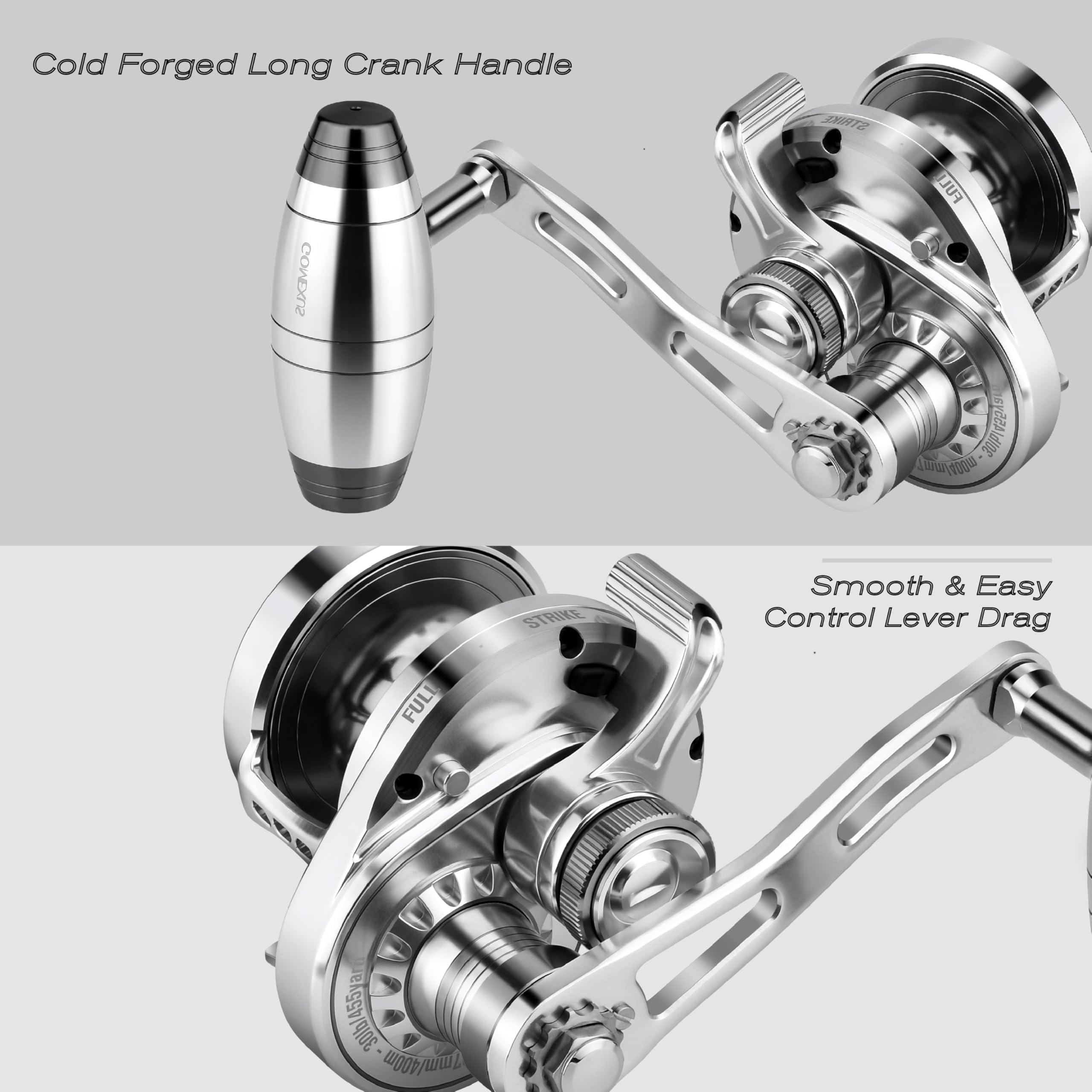 Gomexus Slow Pitch Jigging Reel Ls20 Cnc All Aircraft Grade Aluminum Body Lever Drag Conventional Reel