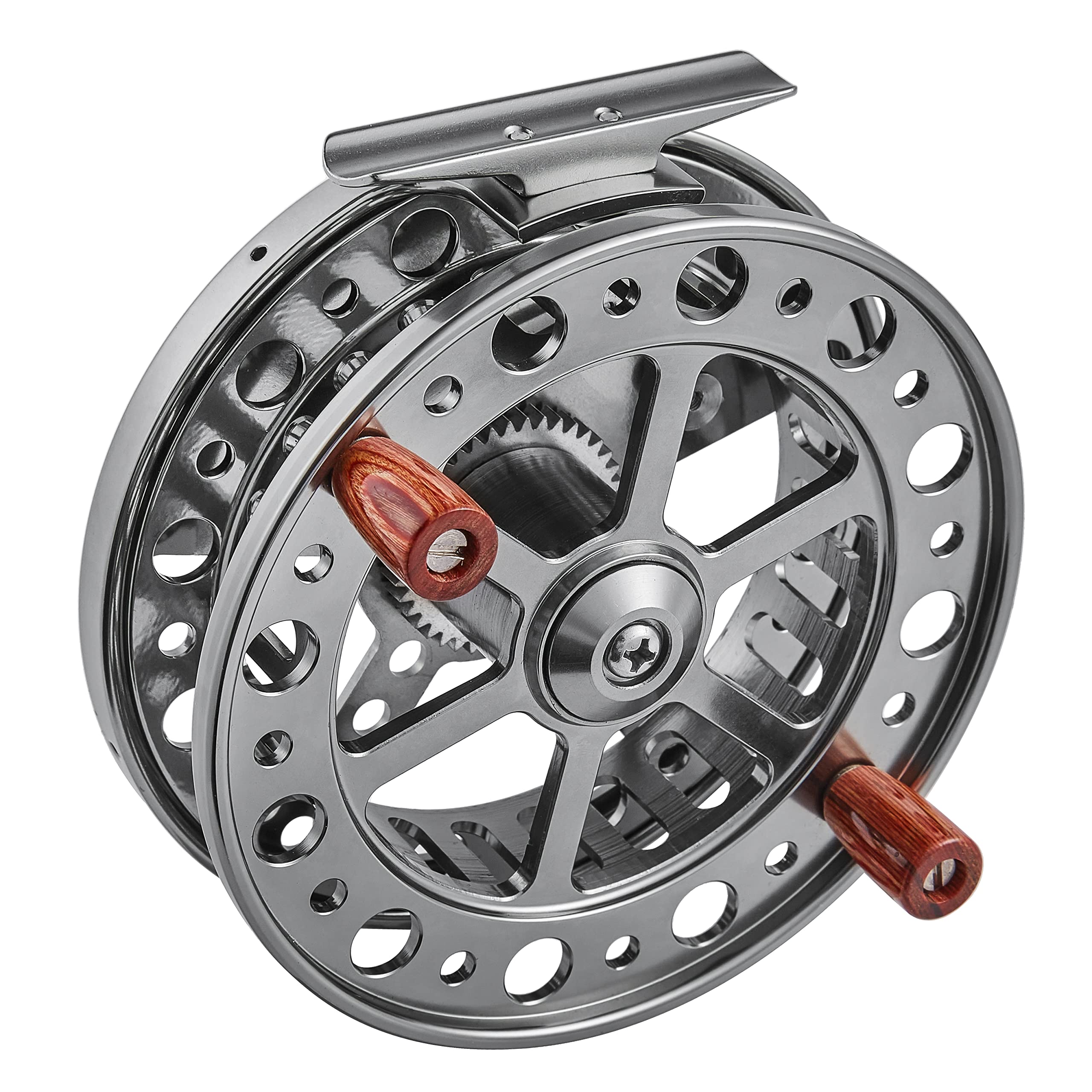Saion 4.5 Inches Float Reel Centrepin Reel Steelhead Coarse Trotting Fishing Centerpin 114Mm Cnc Machine Cut Aluminum