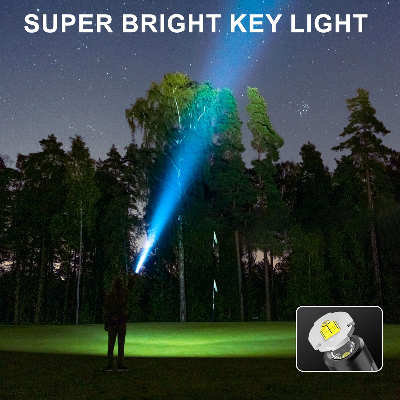 Siuyiu Keychain Flashlight, 80 High Lumen Mini Flashlights Keychain Pocket Flashlight, Usb-C Rechargeable Keychain Light, Ipx8 Waterproof Flashlight Keychain, Keychain Flashlights For Camping, Everyday Use
