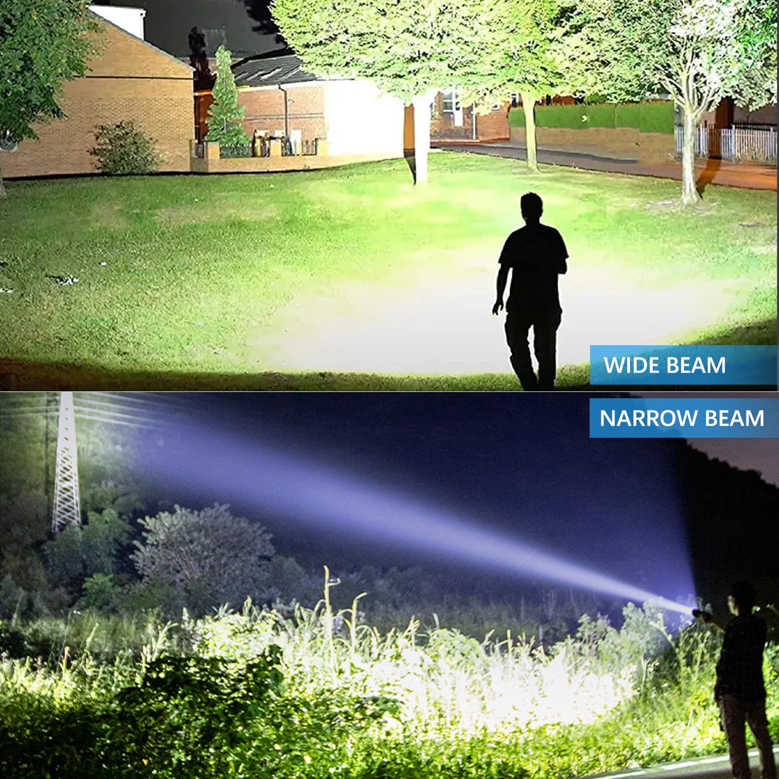 Crazybrace Rechargeable Flashlights High Lumens, 990,000 Lumen Brightest Led Flashlight With 5 Modes & 12H Long Runtime, Powerful Waterproof Handheld Flash Light, Super Bright Flashlight For Home, Camping