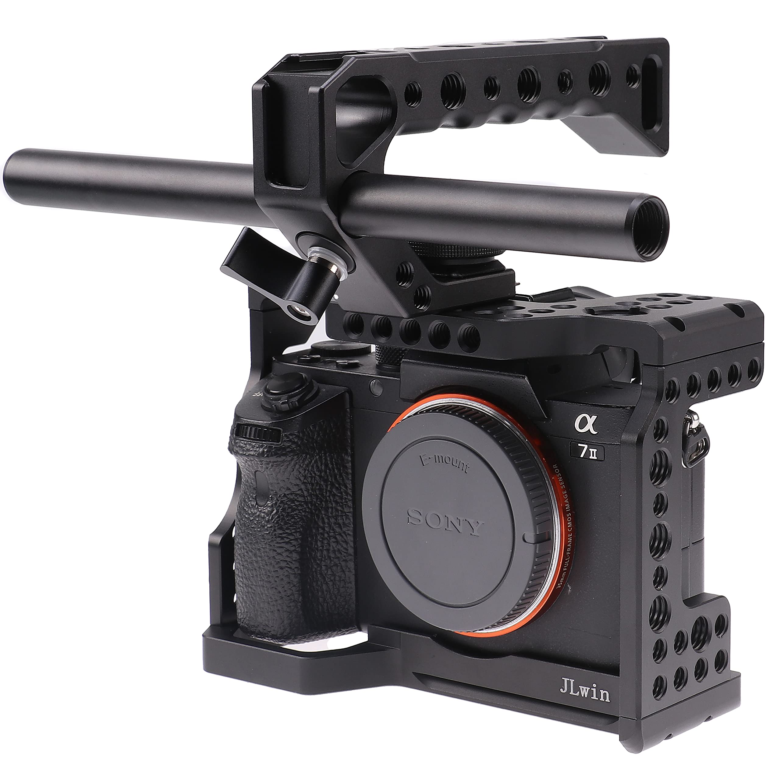 Foto4Easy Camera Top Handle Grip With Cold Shoe Mount For Dslr Camera Cage Video Black
