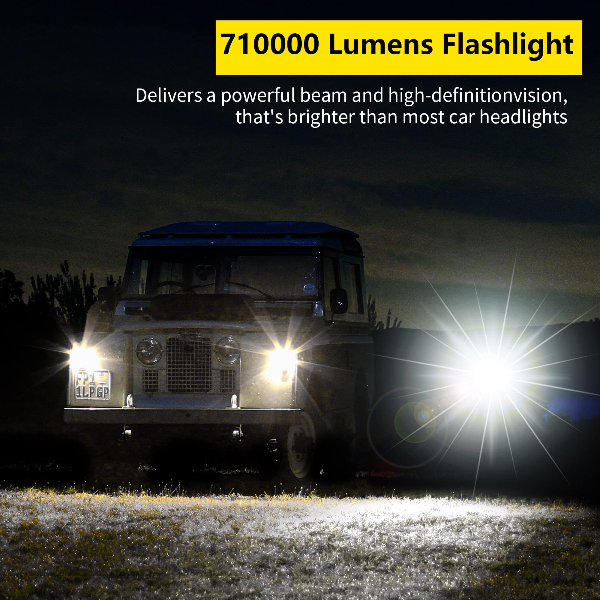Xurleq Flashlight Rechargeable Flashlights High Lumens Streamlight Flashlight 3 Modes Adjustable Waterproof Tactical Flashlight Led Flashlight For Camping Biking Hiking Outdoor Emergency