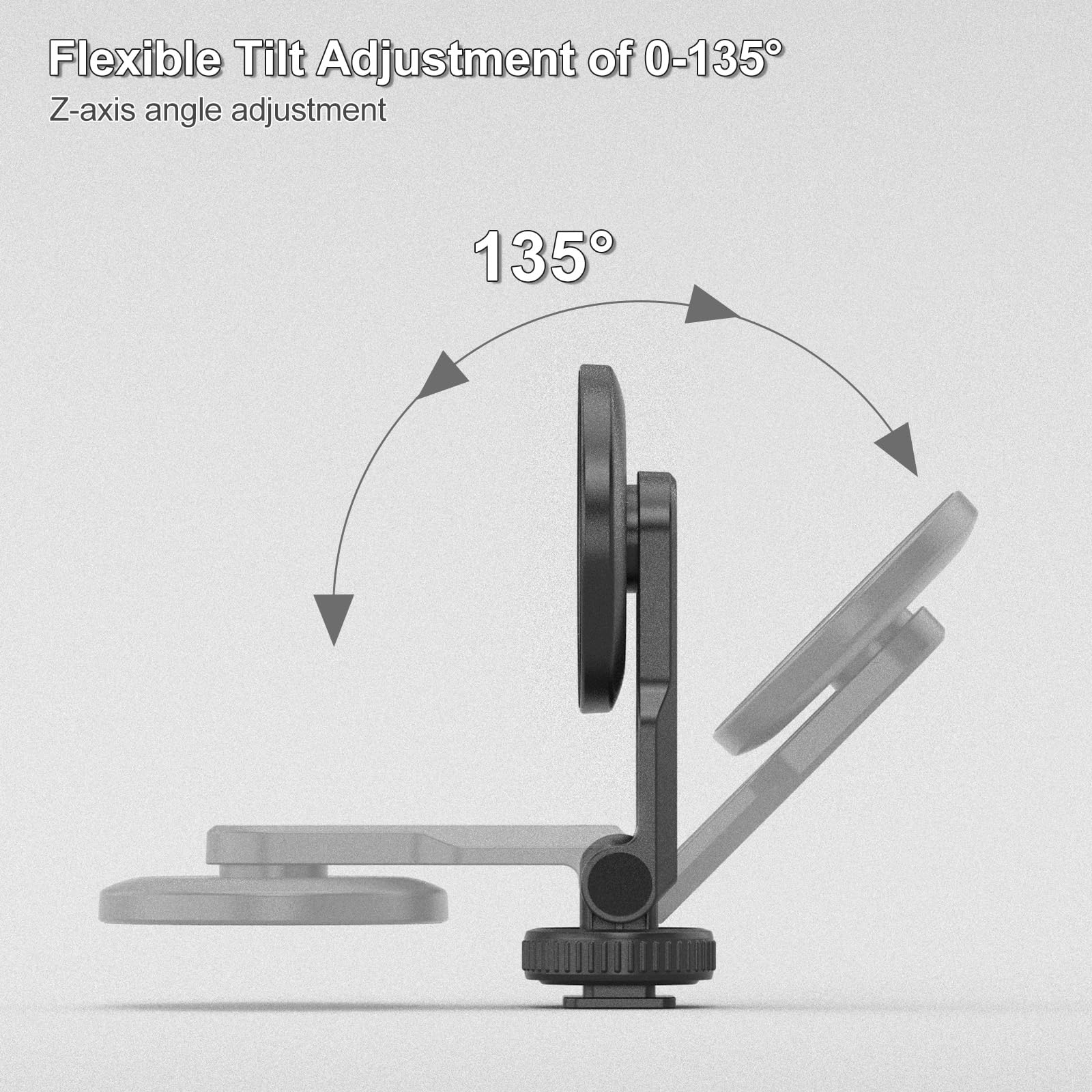 Minifocus Magnetic Tripod Phone Mount Adapter With Cold Shoe, Compatible With Magsafe For Iphone 16/15/14/13/12 Series, Magnet Phone Holder For Camera, Tripod, Ring Light, Selfie Stick