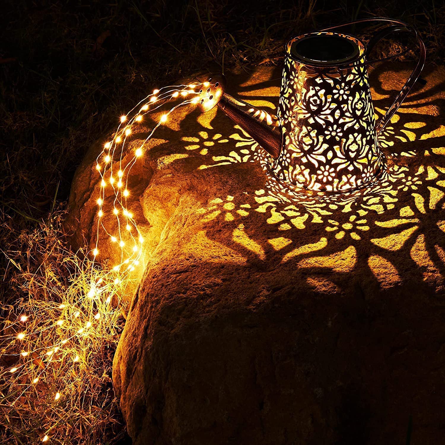 Zusonud Solar Lights Outdoor Garden Decorations,Watering Can Landscape Light Large Hanging Lantern ,Outside Waterproof Patio Decor Perfect Mothers Day