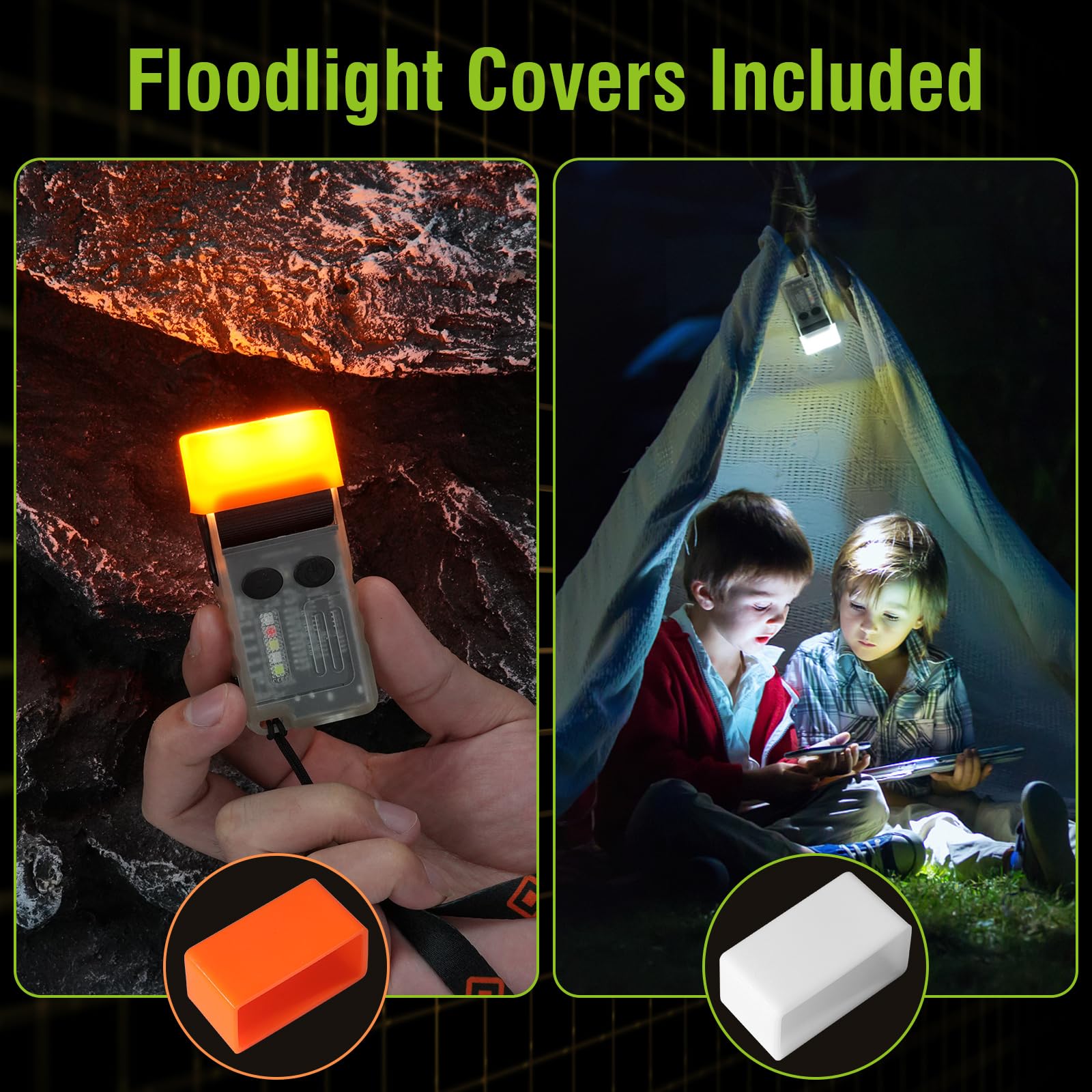 Hosonic V20 Small Edc Flashlight Powerful 1000 Lumens With Clip, Magnetic, 180 Degree Flashlights Usb C Rechargeable, Waterproof Mini Led Pocket Keychain Flash Light Red Blue Cob Light 14 Modes
