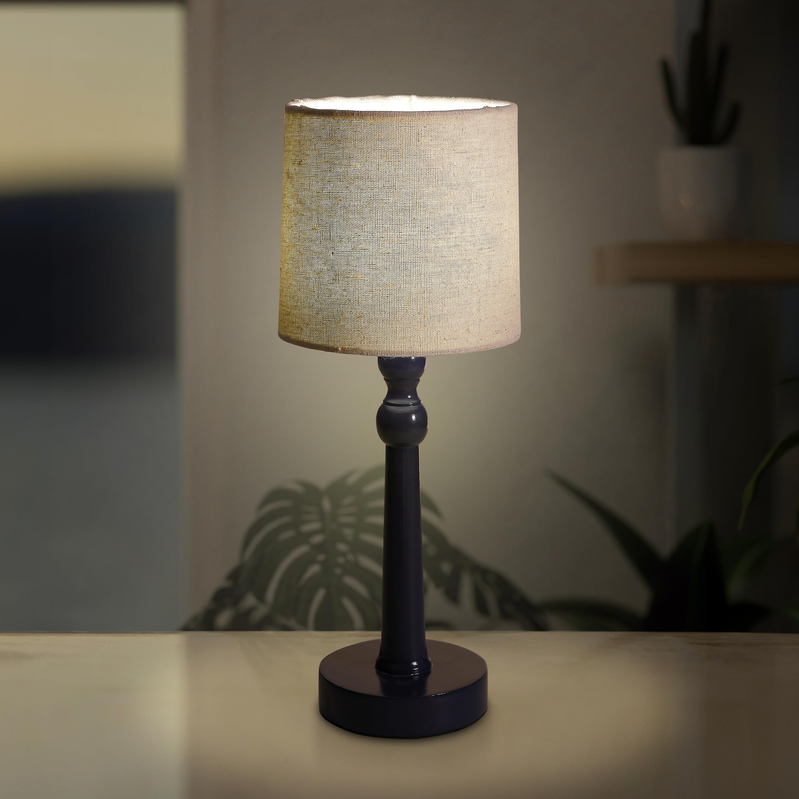 Camden Reed Traditional Wood Lamp – Classic Wooden Table Lamp With Elegant Design For Home Or Office Décor, Black