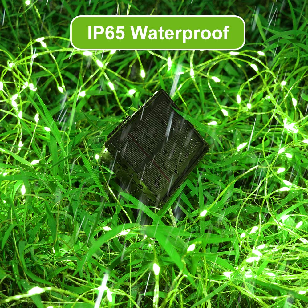 Dimunt Solar String Lights Outdoor Waterproof, 2 Pack Each 72Ft 200 Leds Solar Powered Fairy Lights, Decoration Copper Wire Lights With 8 Modes For Patio Yard Trees Christmas Wedding Party Decor (Green)
