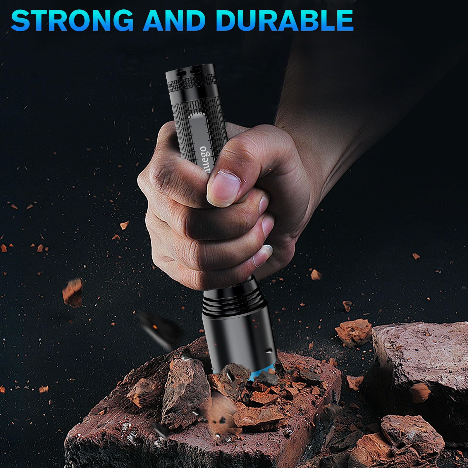 Gyhuego Led Flashlight, Recharge Tactical Flashlights High Lumens 10000, Zoomable Waterproof Flash Lights For Emergency, Outdoor, Home, Camping, Hiking