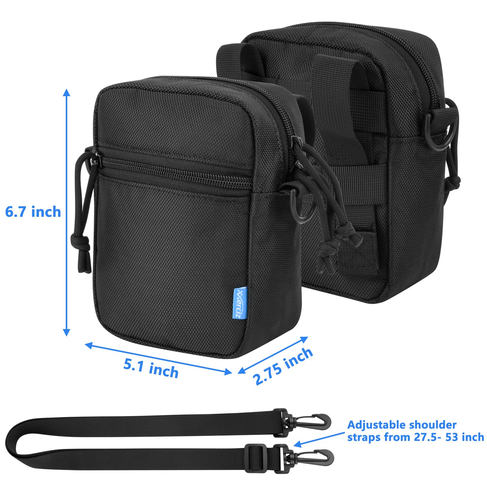 Xxerciz Protective Case Compatible With Fvtga Night Vision Goggles, Nylon Travel Bag For Night Vision Binoculars, Soft Linner Shoulder Strap, Side Pocket For Sd Card, Data Cable, Manual (Case Only)