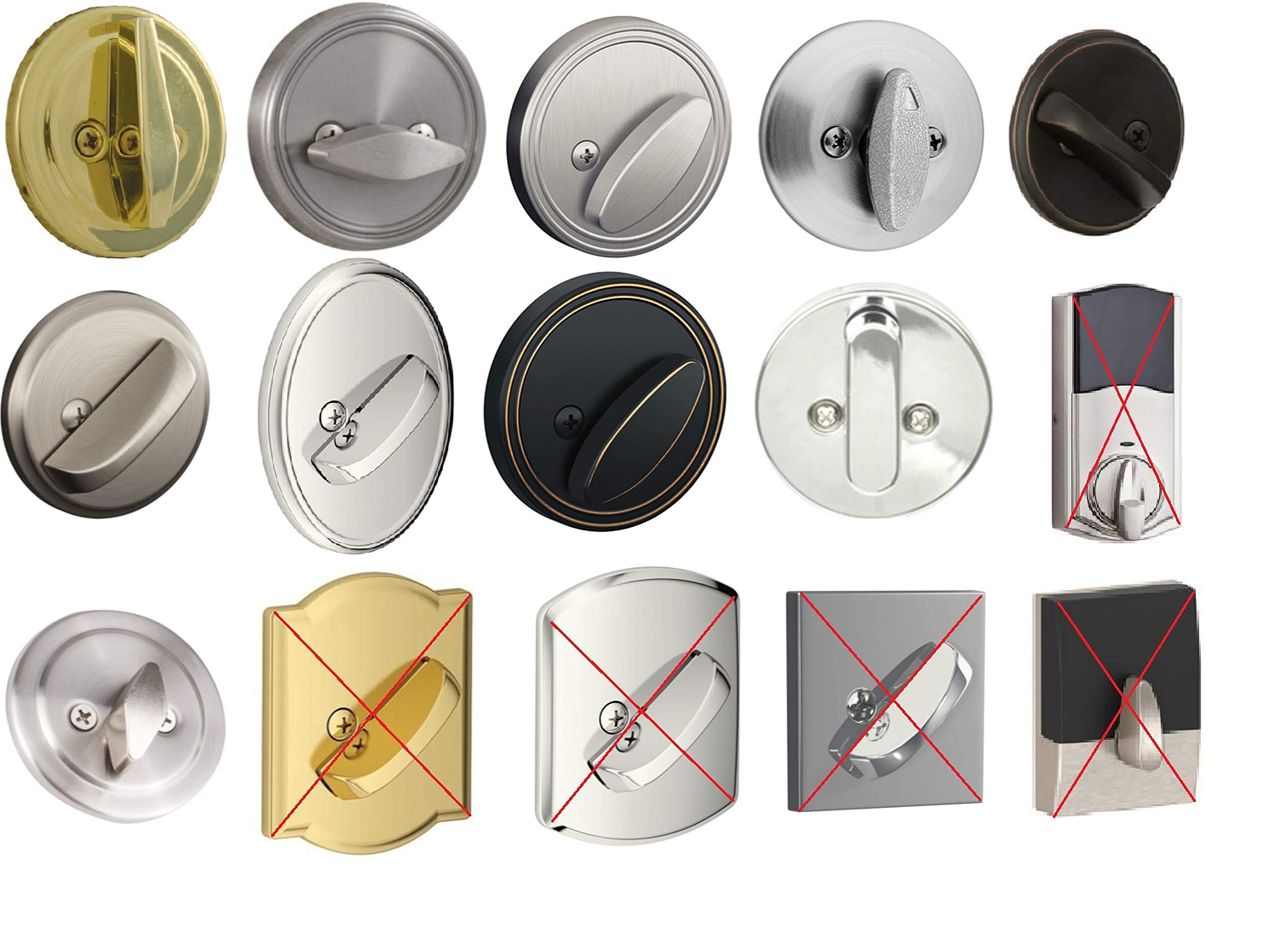 Arc Link Products Deadbolt Secure, Prevent Lock Bumping, Prevent Lock Picking For In-Swinging And Out-Swinging Doors, Install In Minutes, No Drilling (Nickel Plated)