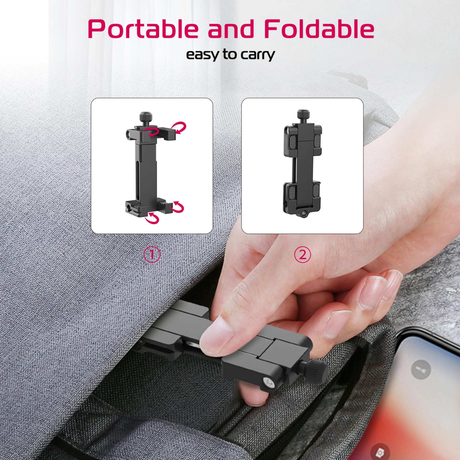 Ulanzi St-03 Metal Smart Phone Tripod Mount With Cold Shoe Mount And Arca-Style Quick Release Plate For Iphone Xs Xs Max X 8 7 Plus Samsung,Cell Phone Tripod Holder Clip Adapter For Joby Gorillapod