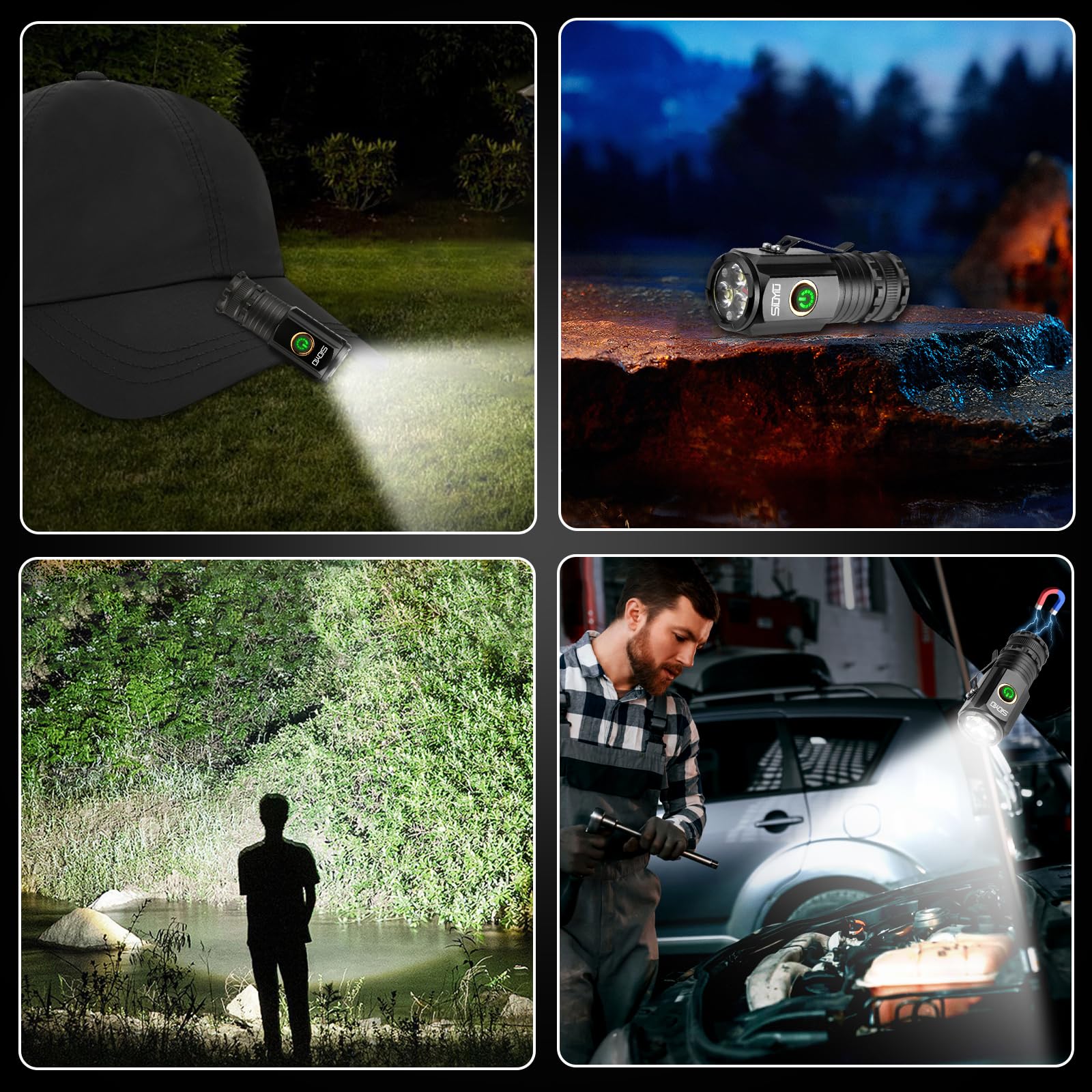 Siuyiu Rechargeable Edc Flashlight 1000 Lumens, 5 Modes Powerful Edc Flashlight With Clip, Mini Flashlight, Ipx4 Waterproof Led Pocket Flashlight, For Emergency & Outdoor Activity Ligh