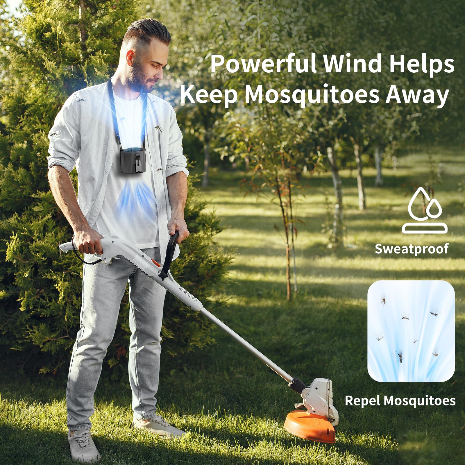 Socool Portable Waist Fan Clip On Wearable Belt Personal Fan Rechargeable Battery Operated