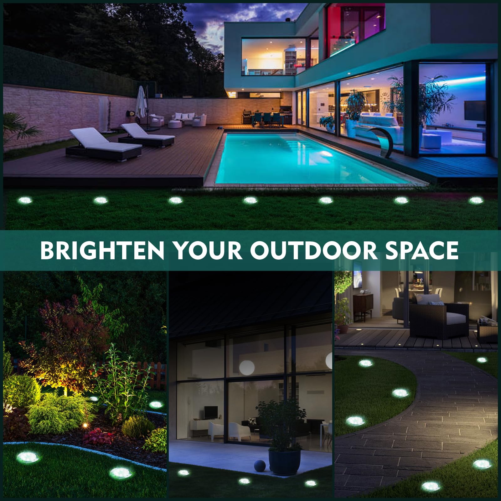 Cvosua Solar Outdoor Lights - 12 Pack, Waterproof Solar Garden Lights For Landscape, Patio, Pathway, Lawn, Yard, Deck, Driveway, Walkway