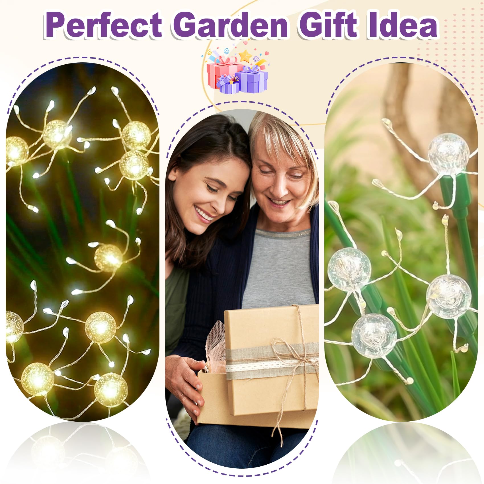Dooyard Solar Swaying Garden Lights – Firefly Effect Outdoor Led Lights With Solar Panel, Waterproof Pathway Lights For Yard & Holiday Decor (4Pack)