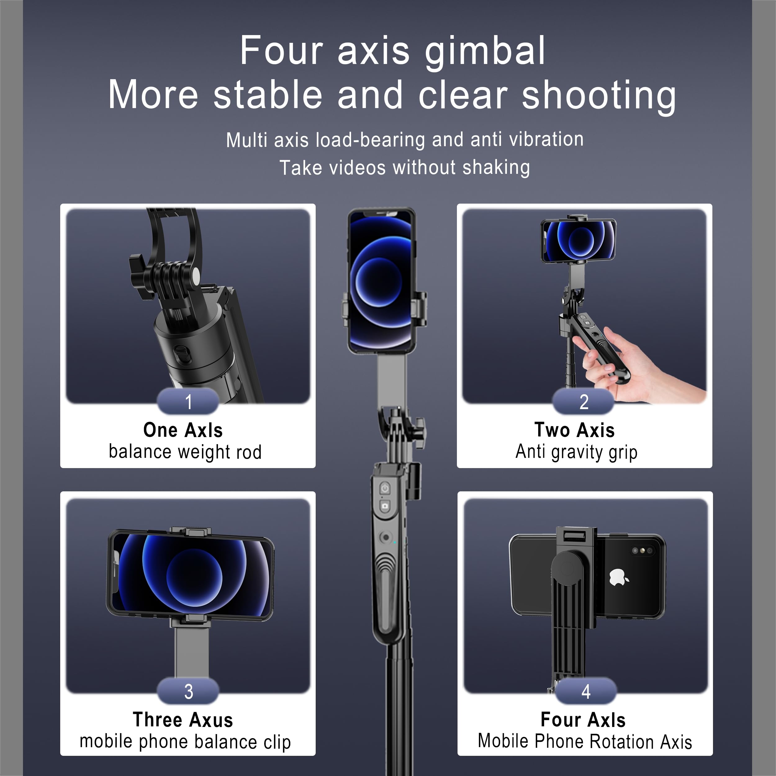 Rupital Extendable Auto Face Tracking Tripod, 360° Rotating Tripod, 70" Selfie Sticks,Both Auto Or Manual Moving Control, Smart Cameraman Shooting For Video, Vlog, Live Stream