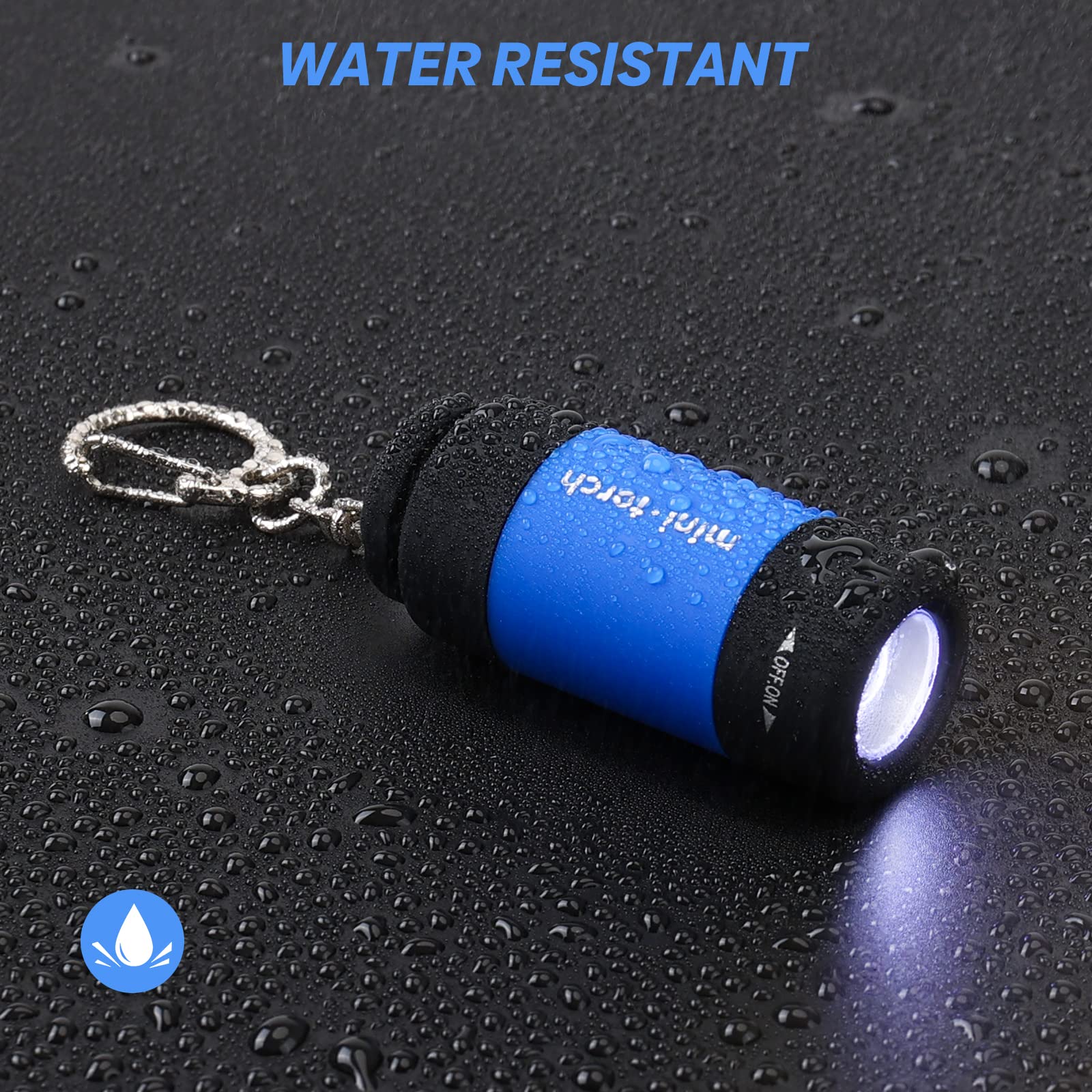 Tileon Mini Keychain Light,Usb Rechargeable Keychain Flashlights 3 Pack Waterproof Small Flashlights For Emergency Led Tiny Flashlight Colorful  For Kids Students Family