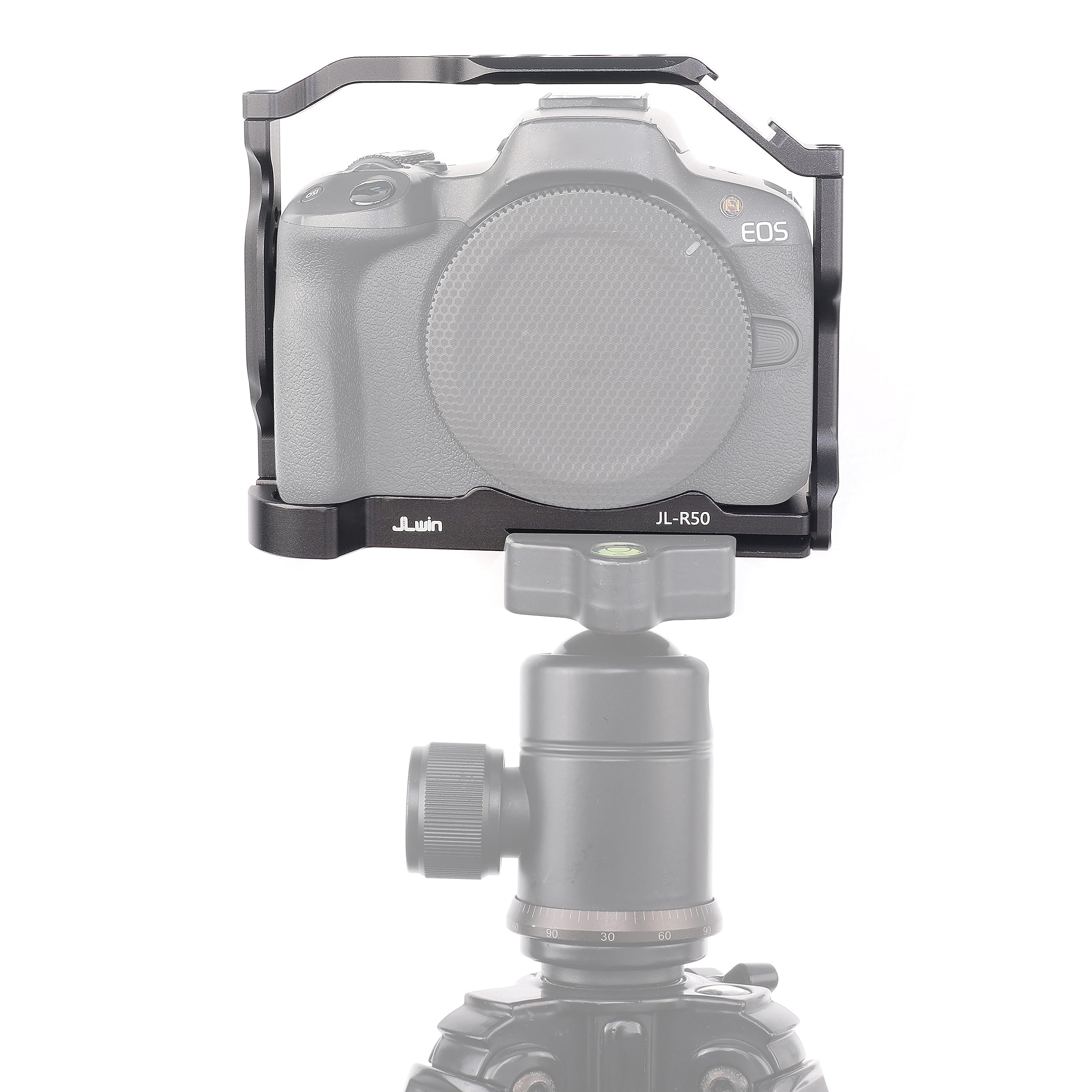 Fotga R50 Camera Cage With Nato Rail 1/4" 3/8" Hole Arri Location Hole For Canon Eos R50 Mirrorless Dslr Camera Video Filmmaking Side Handle Top Handle,Compatible Arca Swiss Tripod Ball Head Clamp