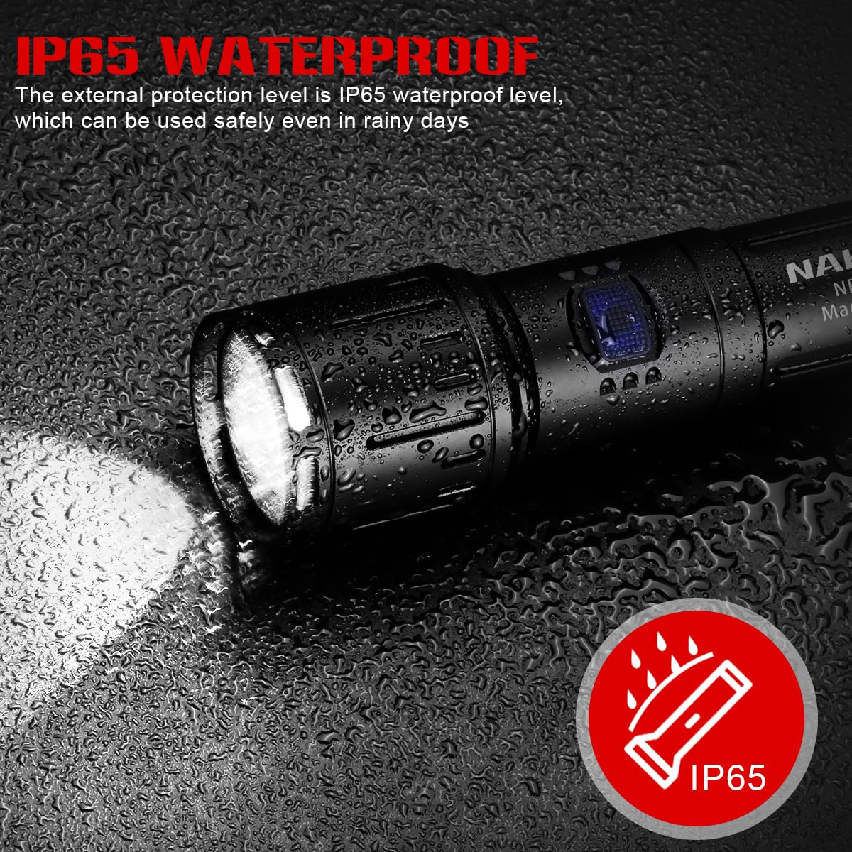 Nakcnm Flashlight High Lumens Rechargeable 200,000 Lumen Long Range 3280 Ft Super Bright Flashlights Powered, Powerful Handheld Flashlights For Emergencies Camping