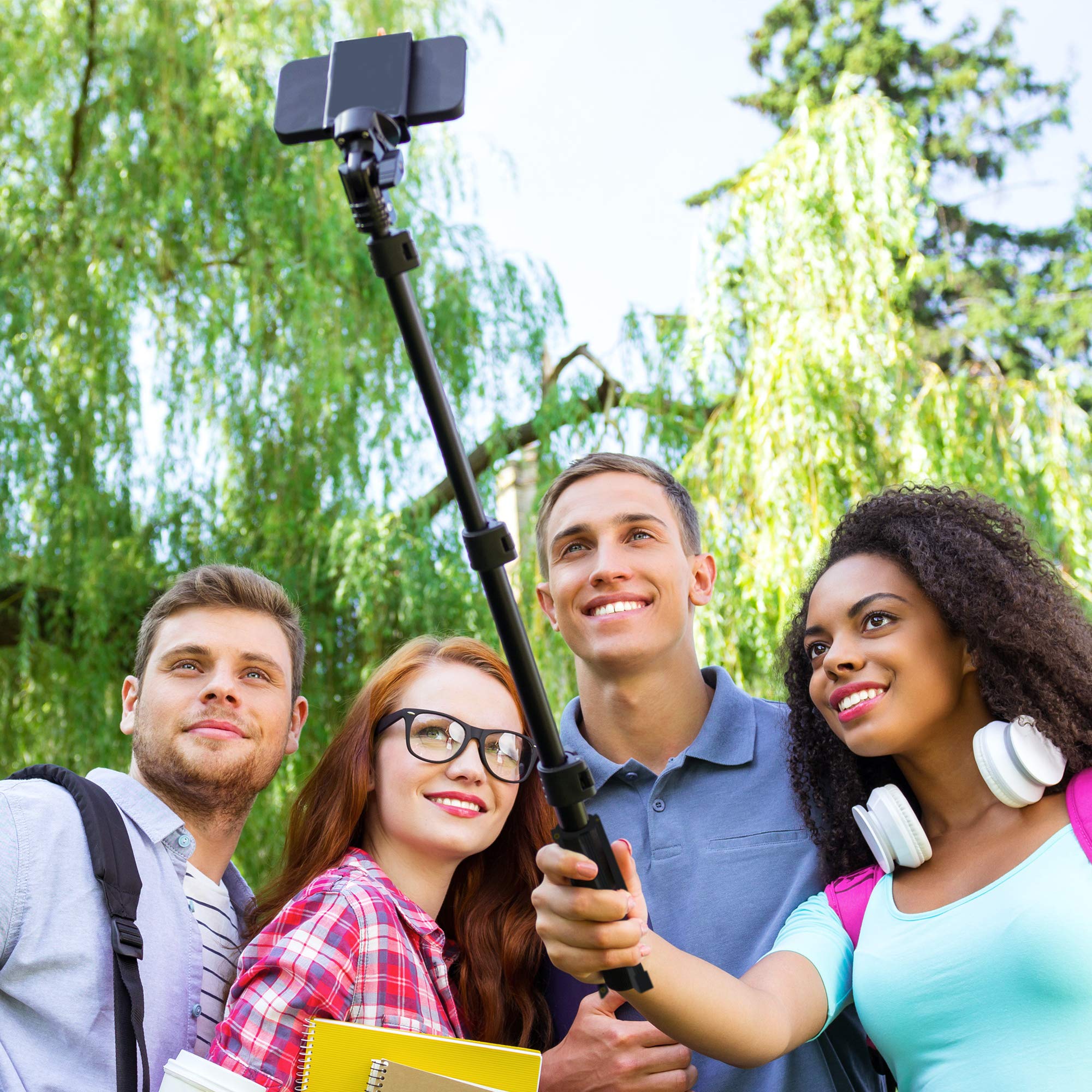 Aduro U-Stream Selfie Stick Tripod 51" Extendable Cell Phone Tripod With Wireless Remote Phone Stand For Iphone & Android Phone