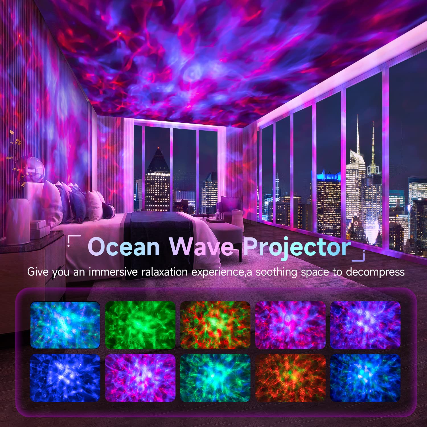Mubarek Galaxy Projector Skylight, 24 Light Modes Room Light Projector, White Noise Sky Light Projector, Bluetooth Speaker Room Projector Lights For Bedroom Decor Aesthetic, Remote Timer Galaxy Light