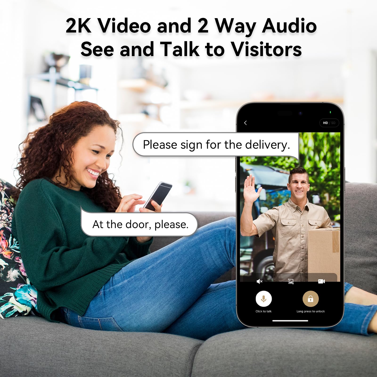 Lockzo Video Smart Lock With Doorbell, 6 In 1 Keyless Entry Door Lock, Built-In Wifi Camera Deadbolt Lock For Front Door, Fingerprint, Keypad Code, App Control, Voice Control, Auto Lock, Ip65, Video Calling