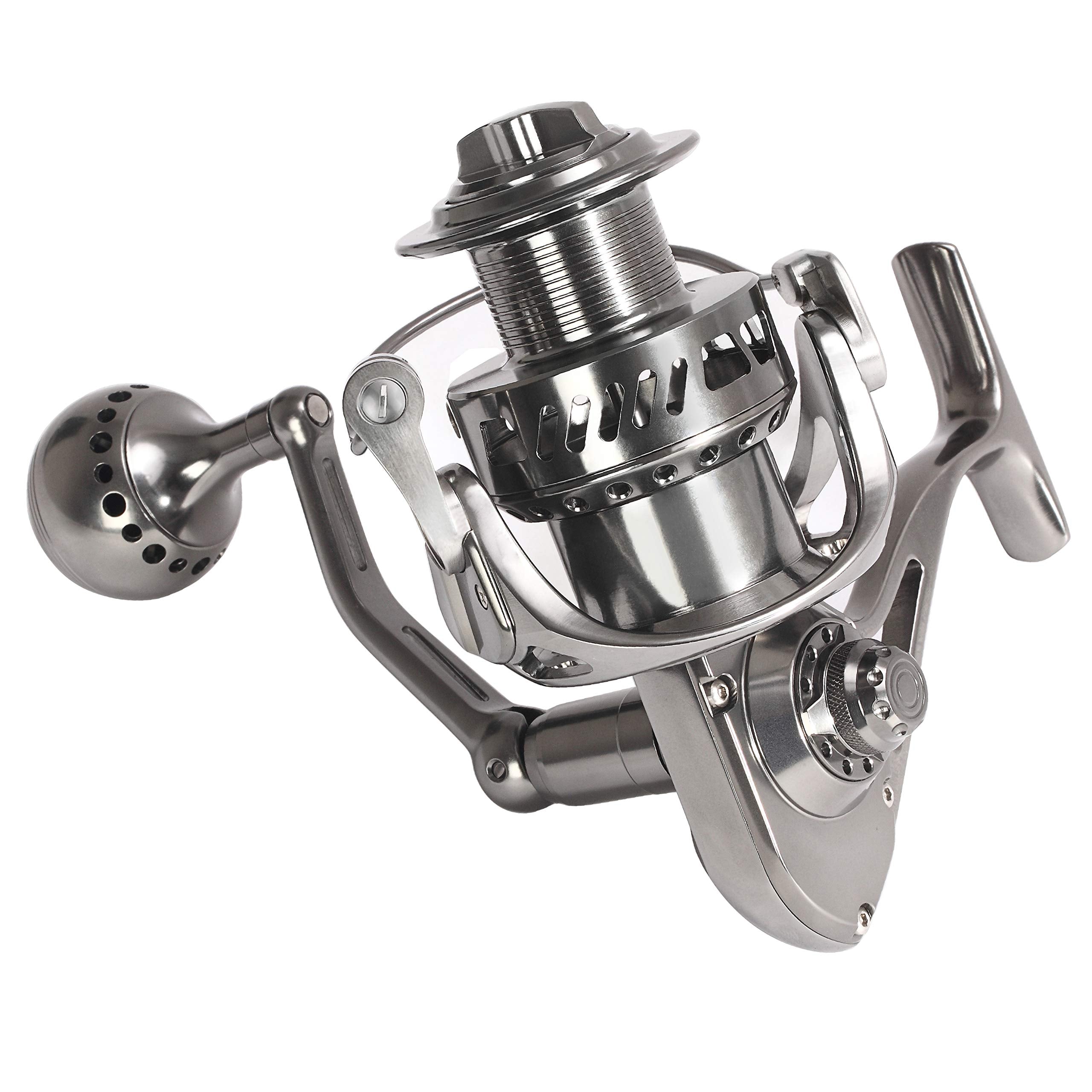 Saion Cnc Full Metal Spinning Fishing Reel Powerful Saltwater Reel 20Kg/44Lb 30Kg/66Lb Long Cast Big Game Boat Fishing 11+1 Stainless Steel Ball Bearings