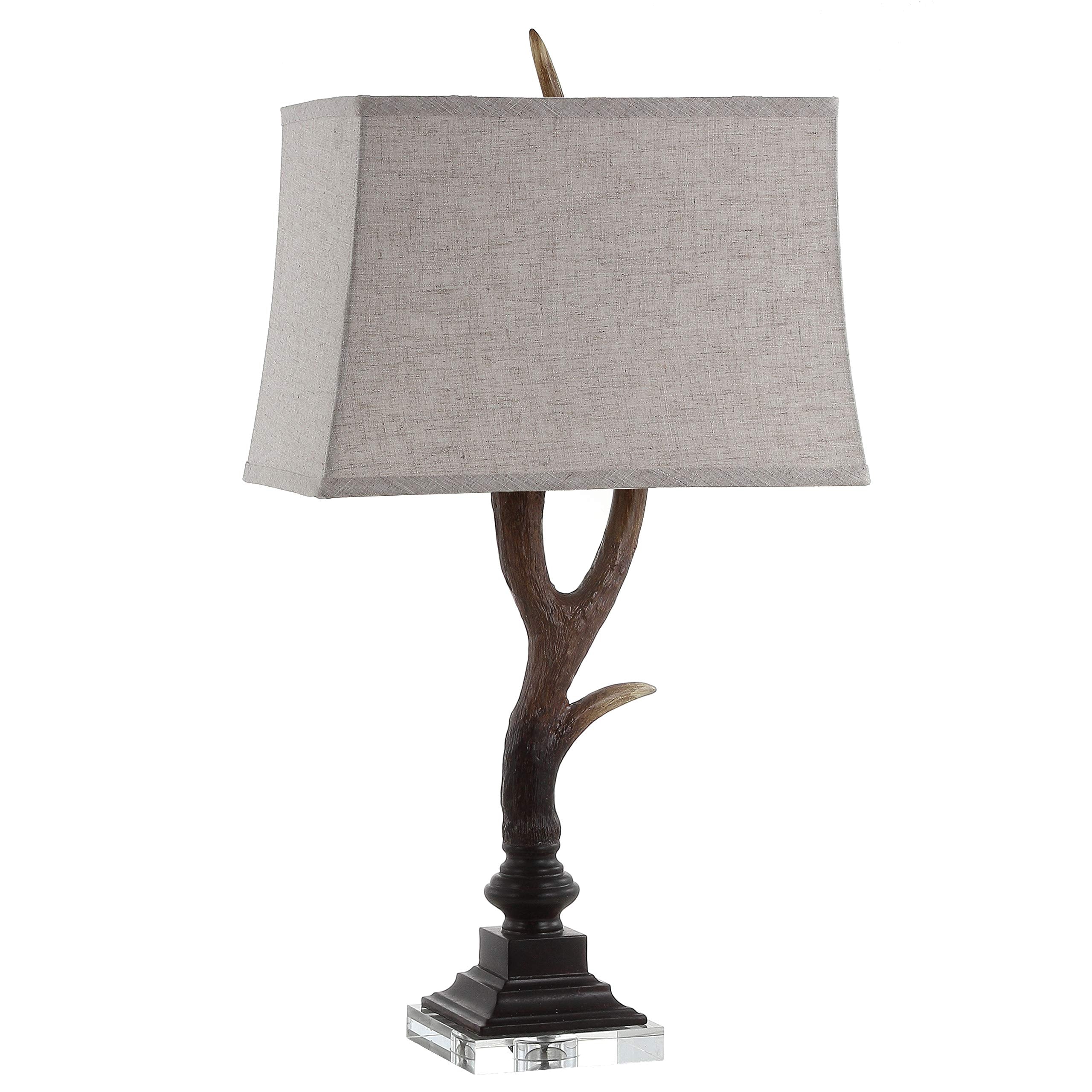 Jonathan Y Jyl6306A Antler 29.5" Rustic Resin/Crystal Led Table Lamp Traditional Bedside Desk Nightstand Lamp For Bedroom Living Room Office College Bookcase Led Bulb Included, Brown