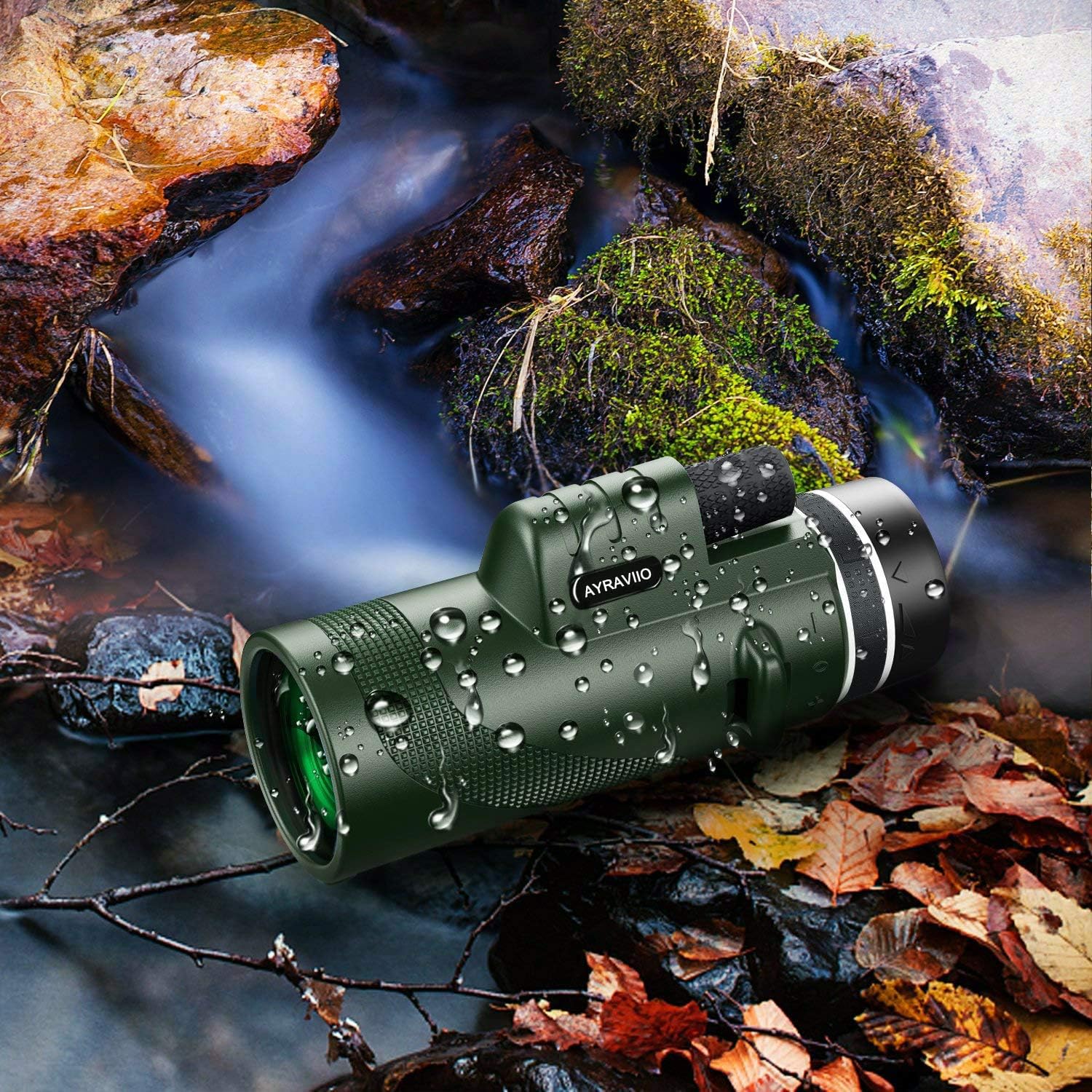 Ayraviio Birthday  For Men Dad Him Husband Teen, 10X42 Monocular Telescope For Adults, High Powered Fmc & Bak4 Scope, Compact Monocular, For Fathers Day, Outdoors Survival Hiking Gear For Adventure