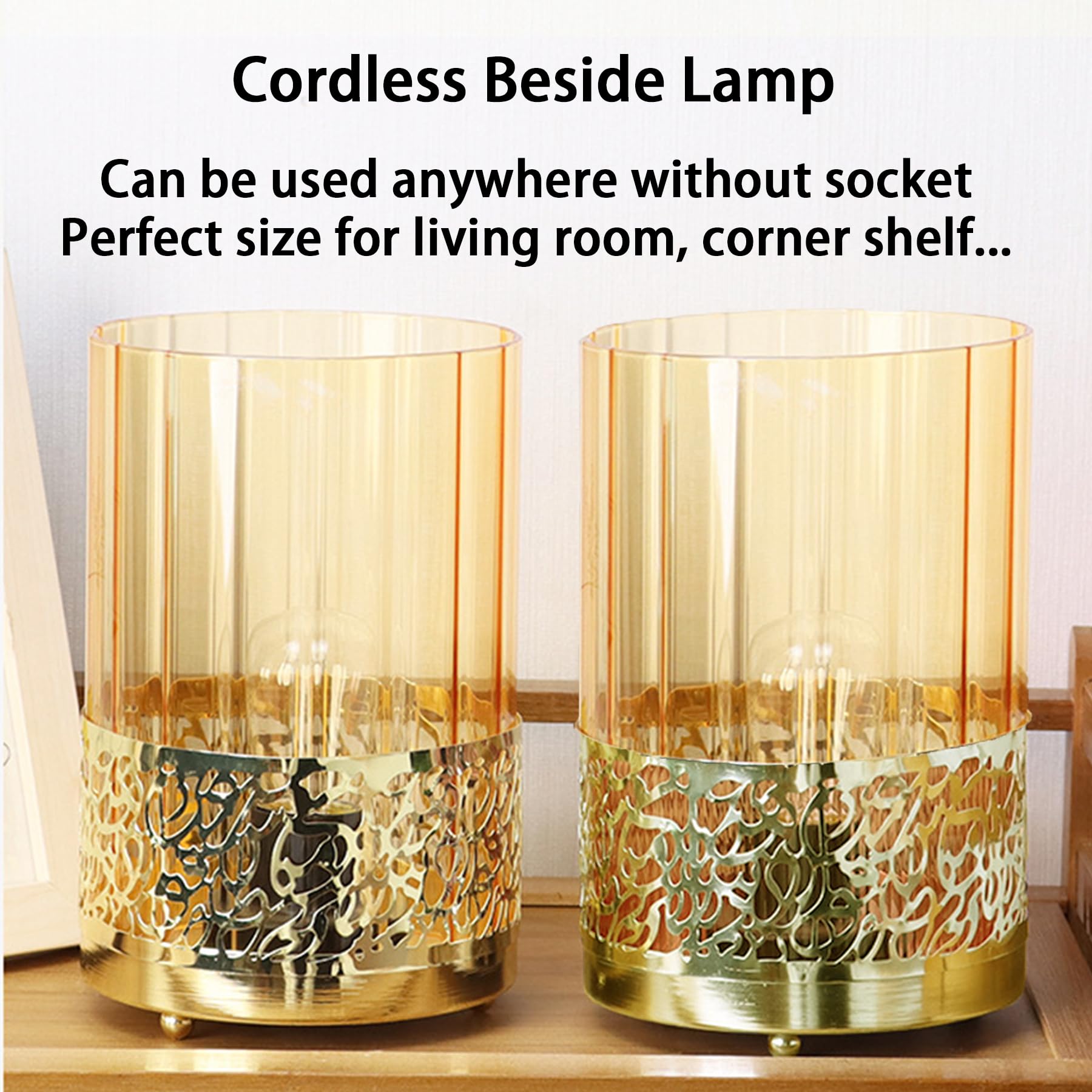 Deeberger Led Battery Operated Table Lamp With Timer, Cordless Night Light For Home Decor, Living Room, Bedroom
