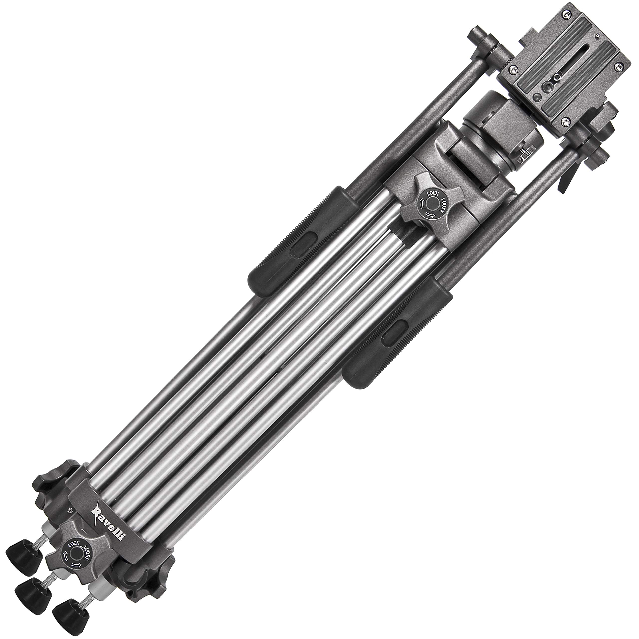 Ravelli Avtp Professional 55" 65Mm Video Camera Tripod With Fluid Drag Head