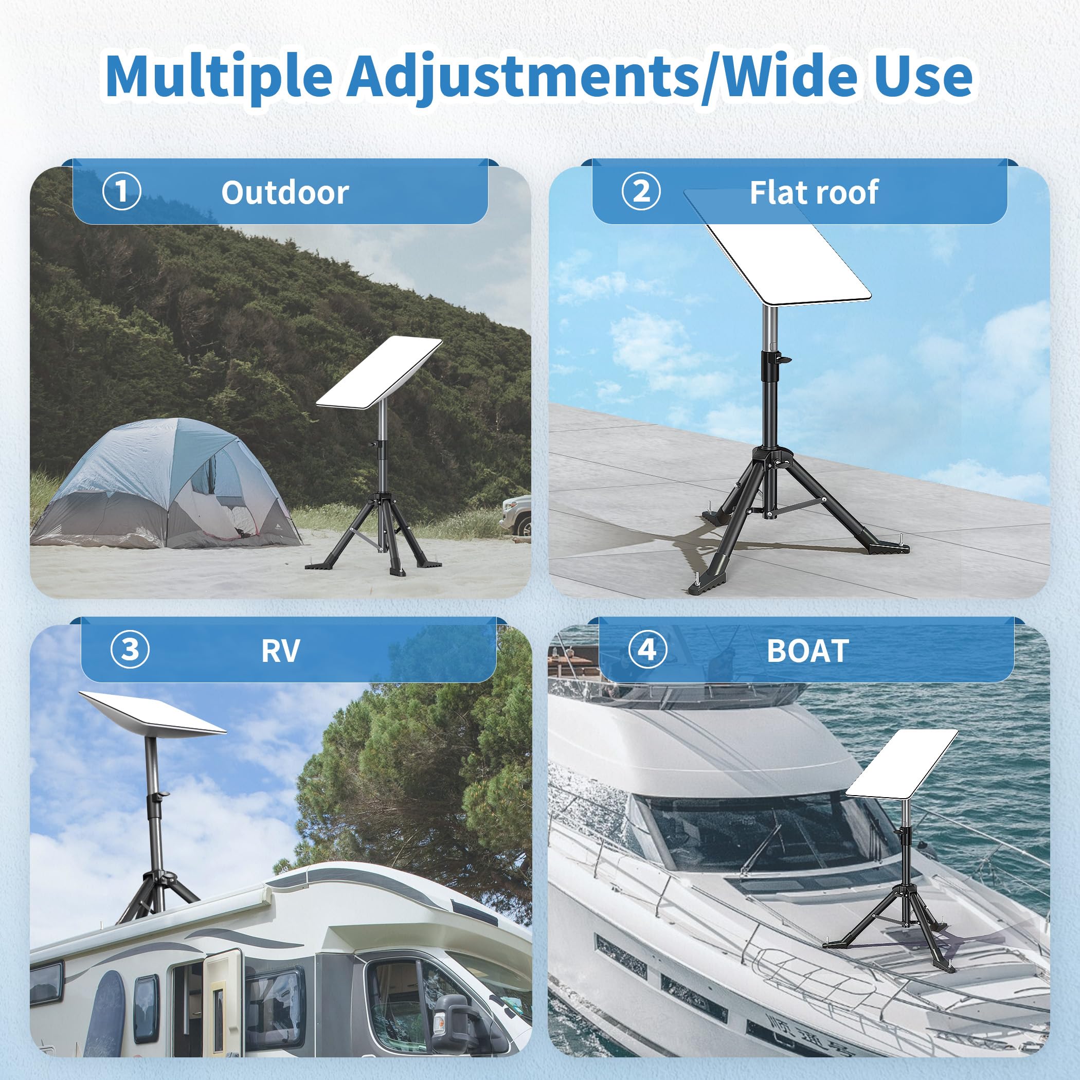 Lucmo Starlink Tripod Mount For Starlink V2 / V1 Rectangular, Outdoor Portable Starlink Mounting Kit, Tripod Stand