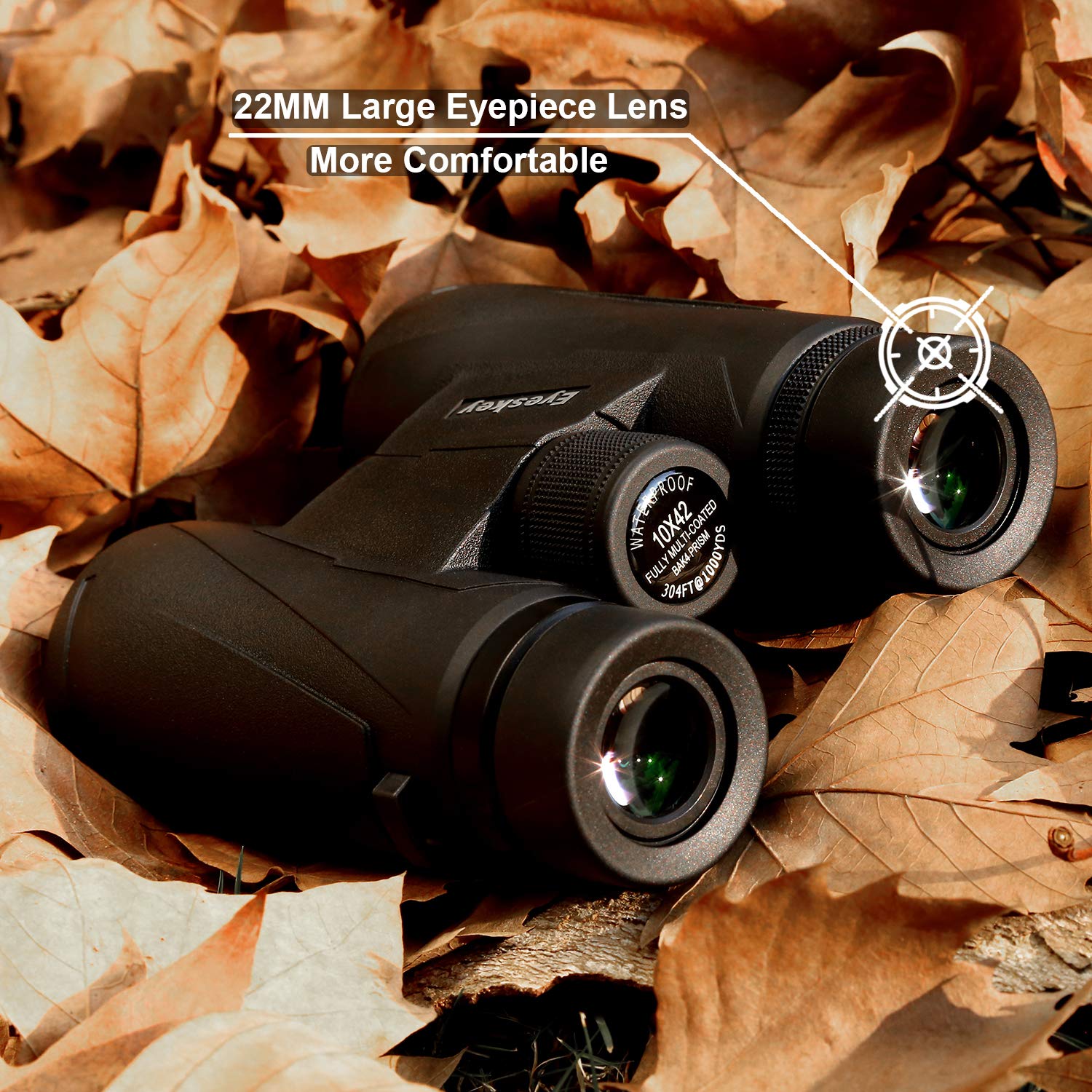 Eyeskey 10X42 Professional Waterproof Binoculars, Best Choice For Travelling, Hunting, Sports Games And Outdoor Activities, Extremely Clear And Bright