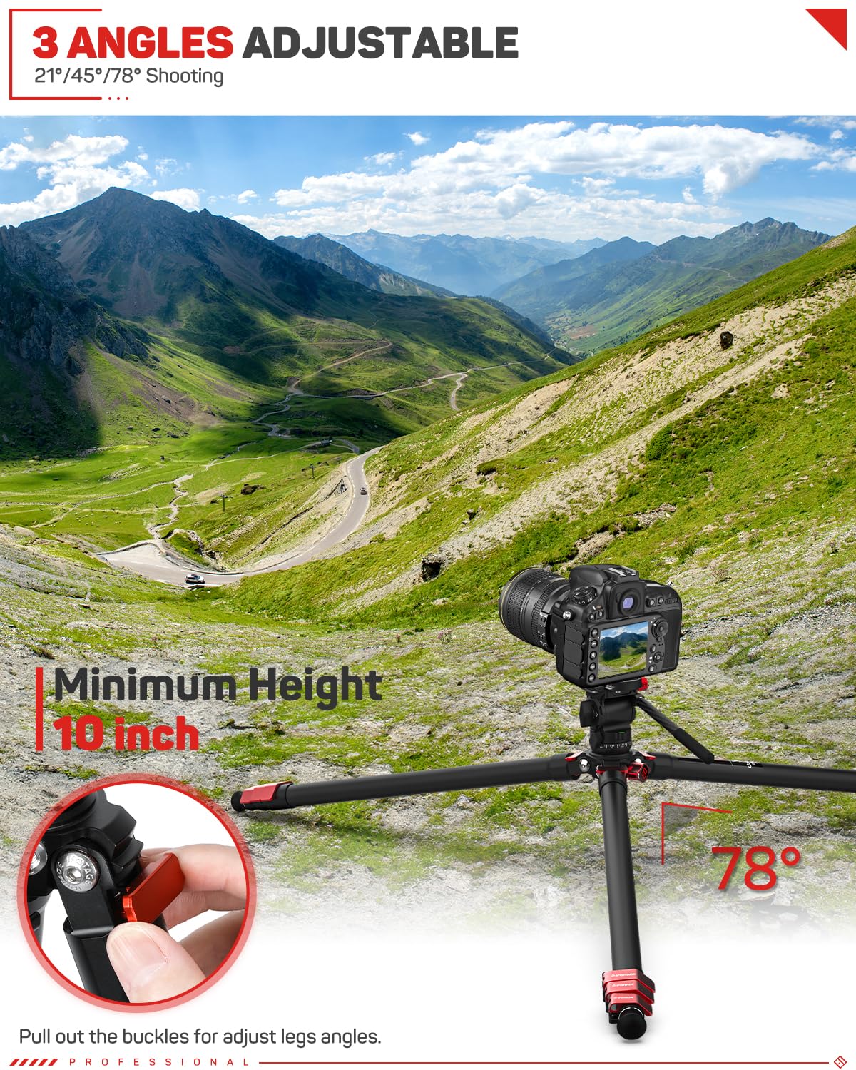 Ifootage Tripod Kit, 62" Aluminum Tripod With Fluid Head, Lightweight Camera Tripod Kit, Portable Travel Tripod Kit, Compatible With Sony Canon Nikon Slr Camera - Gazelle Ta3B+K3