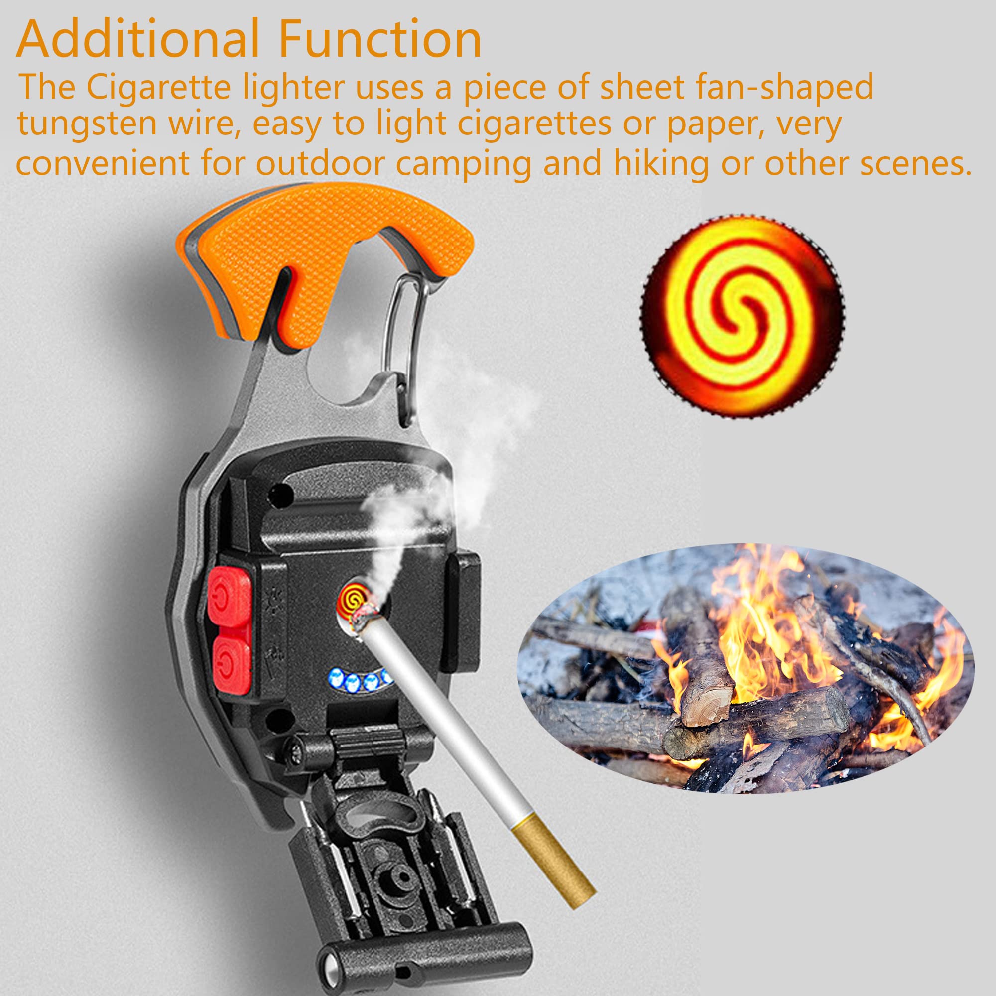 Lusostka Multifunctional Keychain Flashlights, Led Rechargeable Flashlights With Life-Saving Whistles, Screwdriver Bottle, Opener, Multiple Light Mode Portable Pocket Light For Outoor Hiking