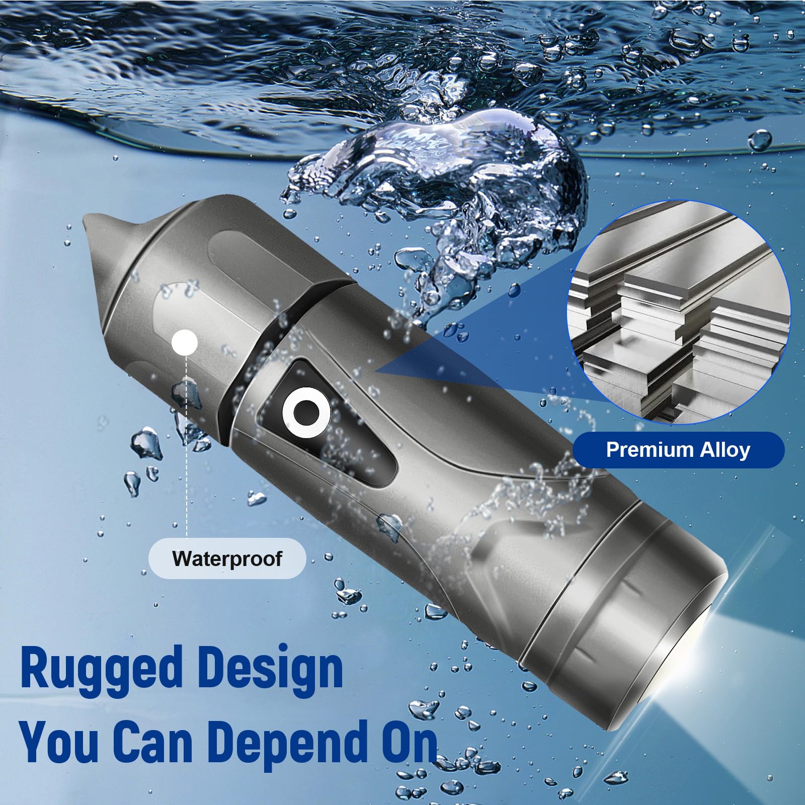 Quamkar Keychain Flashlight With Premium Alloy, Super Bright 1000 Lumens, Mini Flashlight With Versatile Design, Rechargeable Edc Flashlight For Outdoor, Household, And Festivals