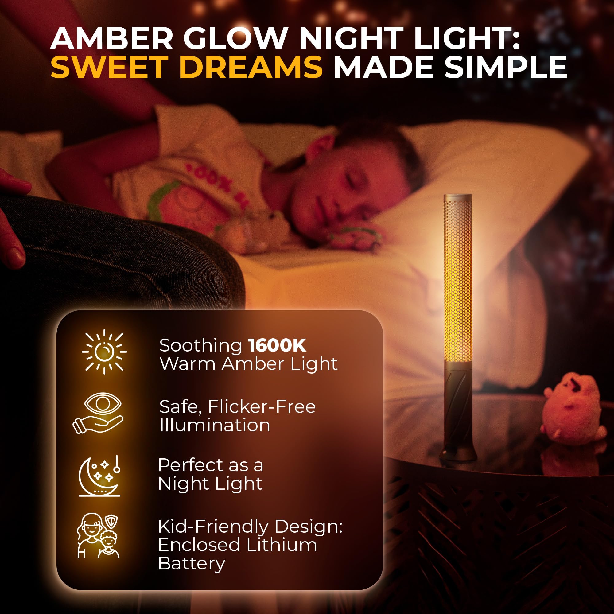 Sehnlich Led Candle Light, Cordless Table Lamps, Bedside Lamps W/2 Modes, Rechargeable Candlestick, Modern Table Lamp W/2600 Mah Battery, Small Table Lamp, Nightstand Lamp, Bedroom Lamp