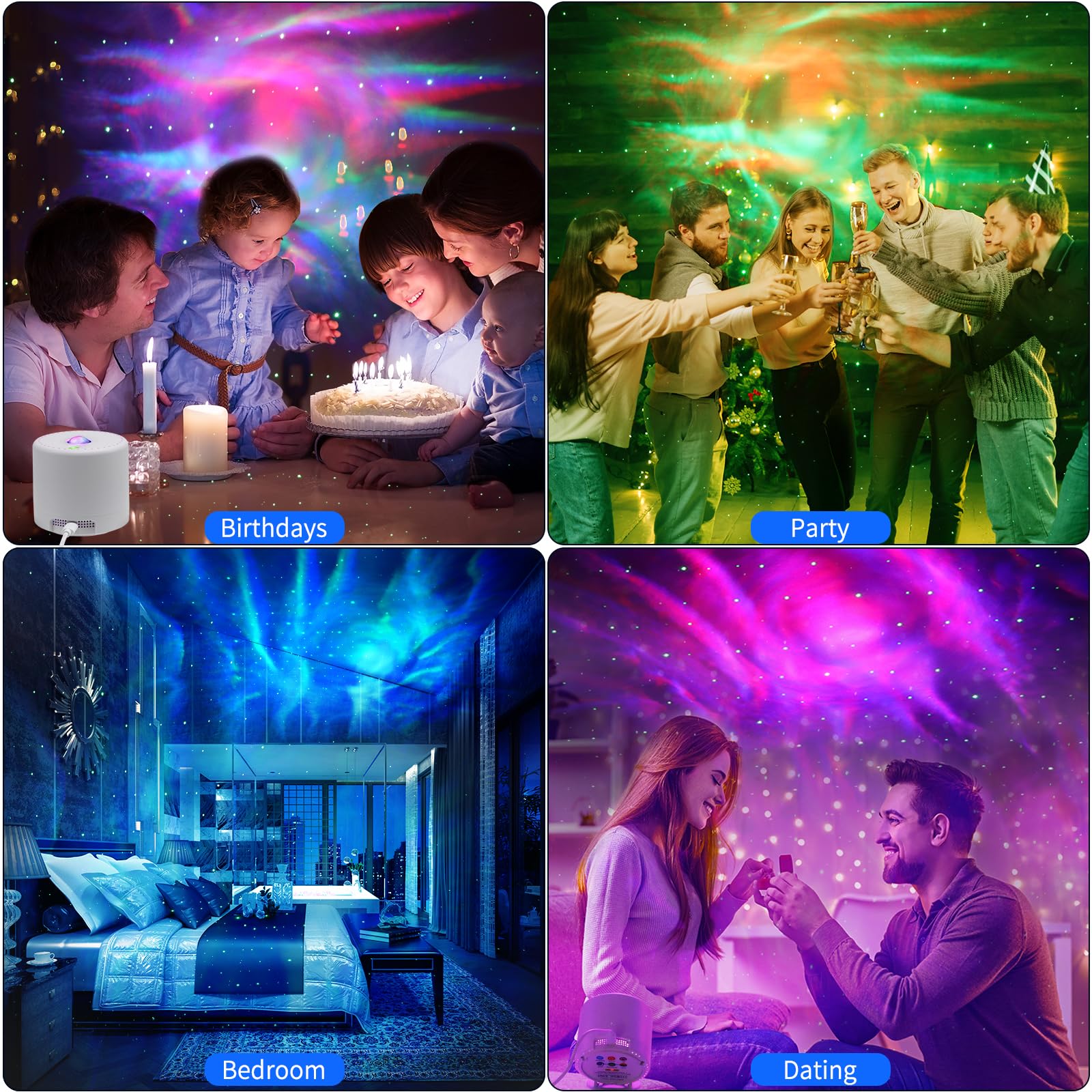 Sonhonron Star Projector, Galaxy Projector, Remote Control & Timer Galaxy Light, Led Nebula Night Light Projector For Adults Bedroom Decoration, Party, Birthday, Christmas,Valentine'S Day,Room Decor