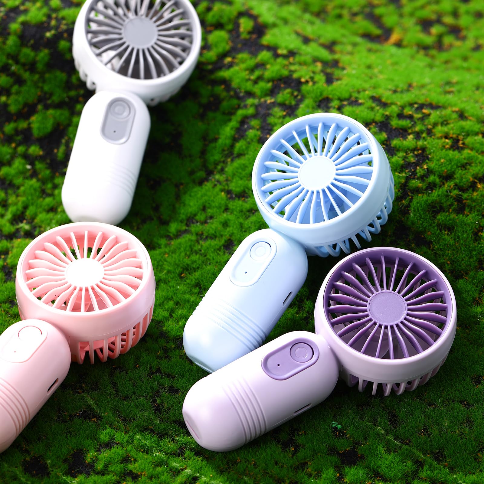 Mini Portable Fan Bulk Cute Handheld Lightweight Small Little Personal Hand Eyelash Fan 3 Speeds Usb
