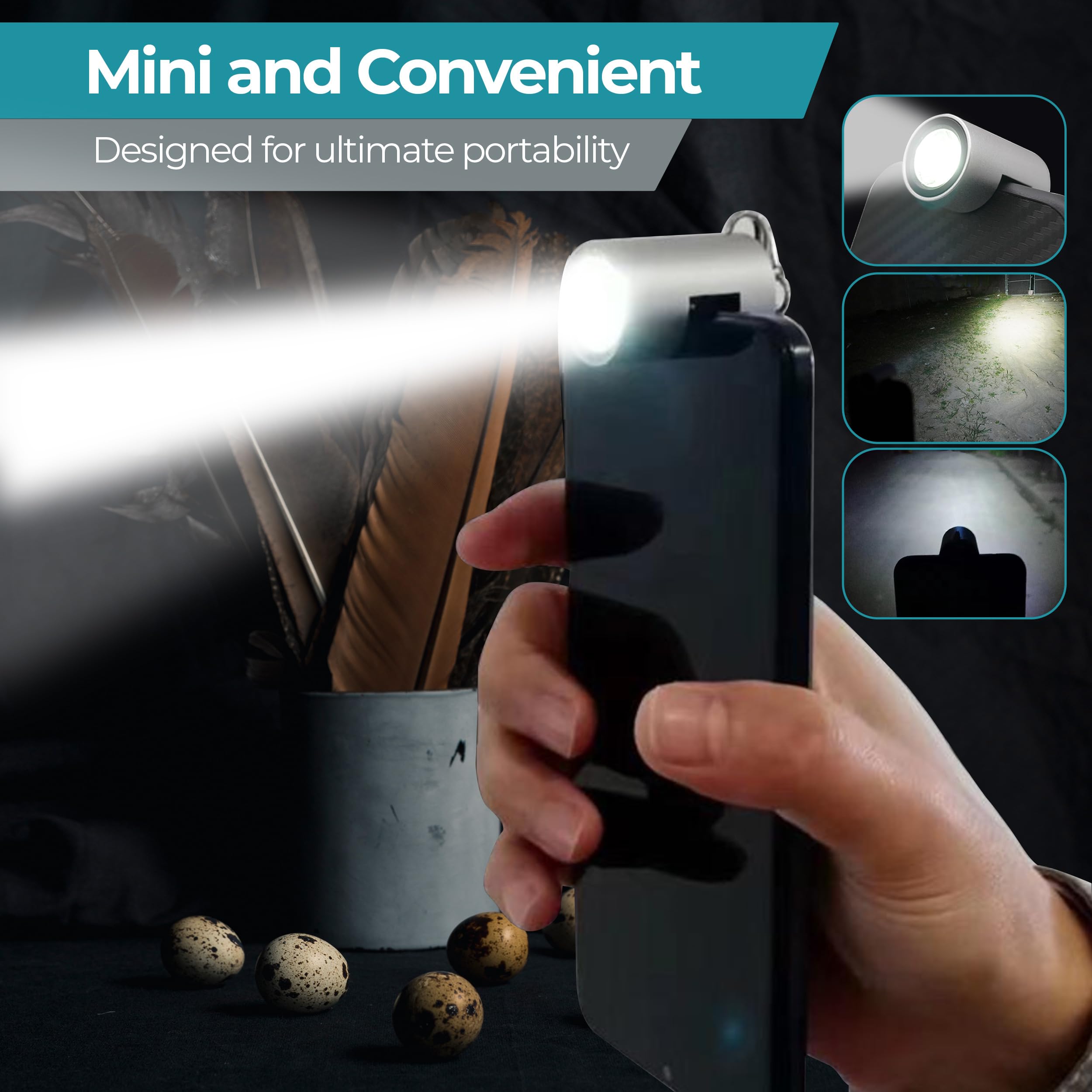 Vogueova Sparkmini Phone Mini Led Flashlight, 180 High Lumens Compatible With Iphone Light Lightning Connector, No Charging & Batteries, Powerful & Bright, Home & Outdoor, Keychain Light