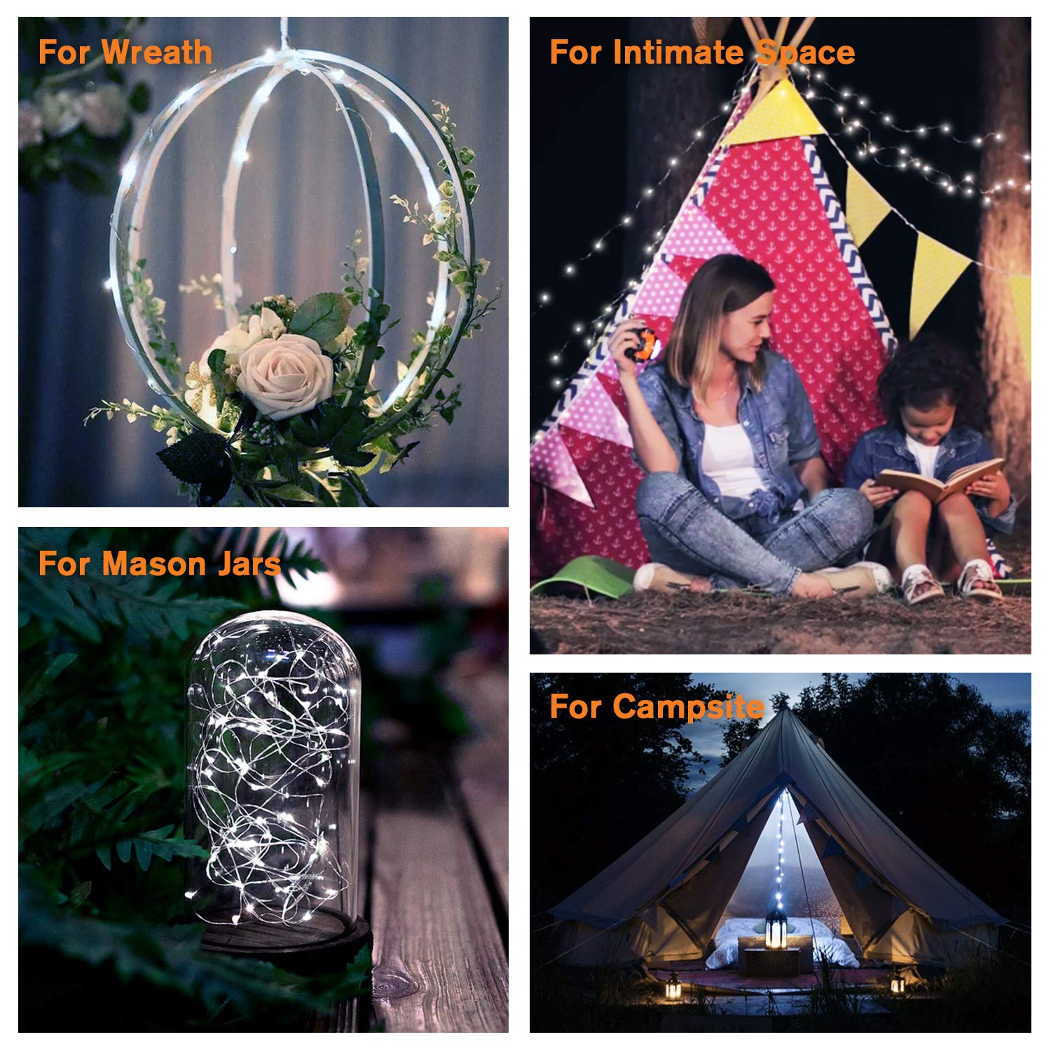 Qitong 2 Pack Pvc Solar Fairy Lights, Each 33Ft 100 Led String Lights Outdoor Waterproof, 8 Modes White Solar Lights