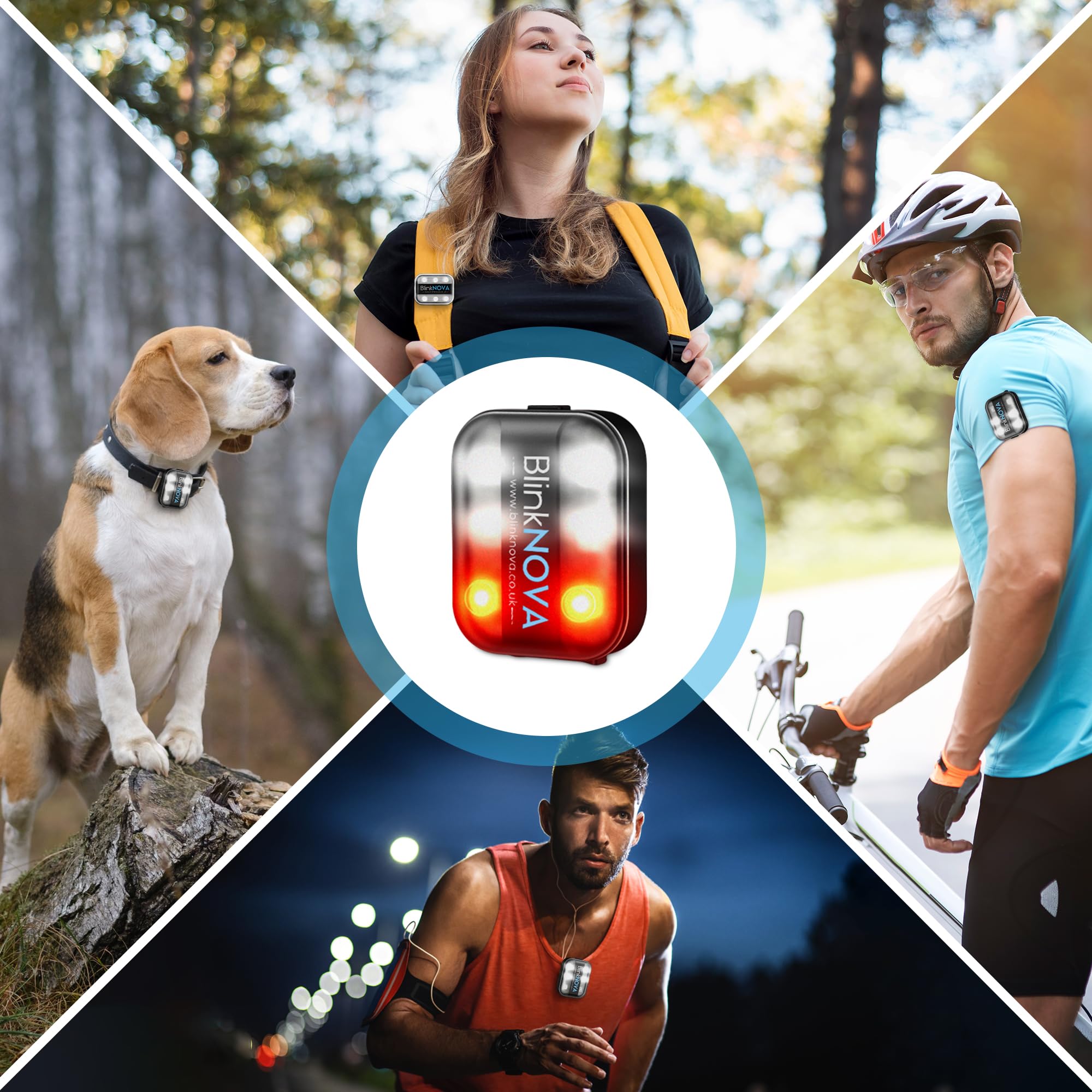 Blinknova Usb-C Rechargeable Clip-On Led Safety Light – Reflective, Multi-Use Flashlight For Running, Cycling, Hiking, Dog Walking & Outdoor Adventures